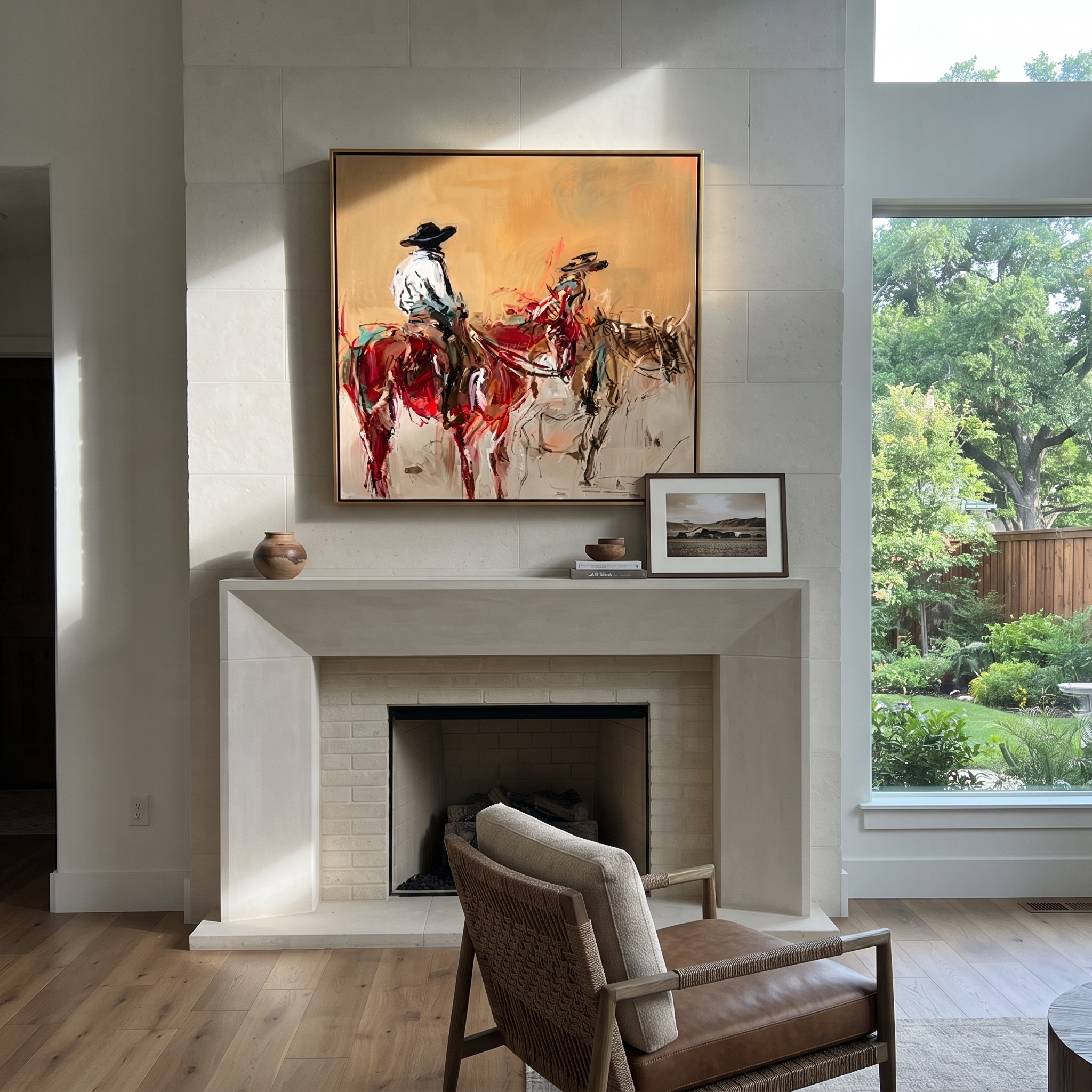 Red Riders Cross Dust presented as a colorful interior focal point