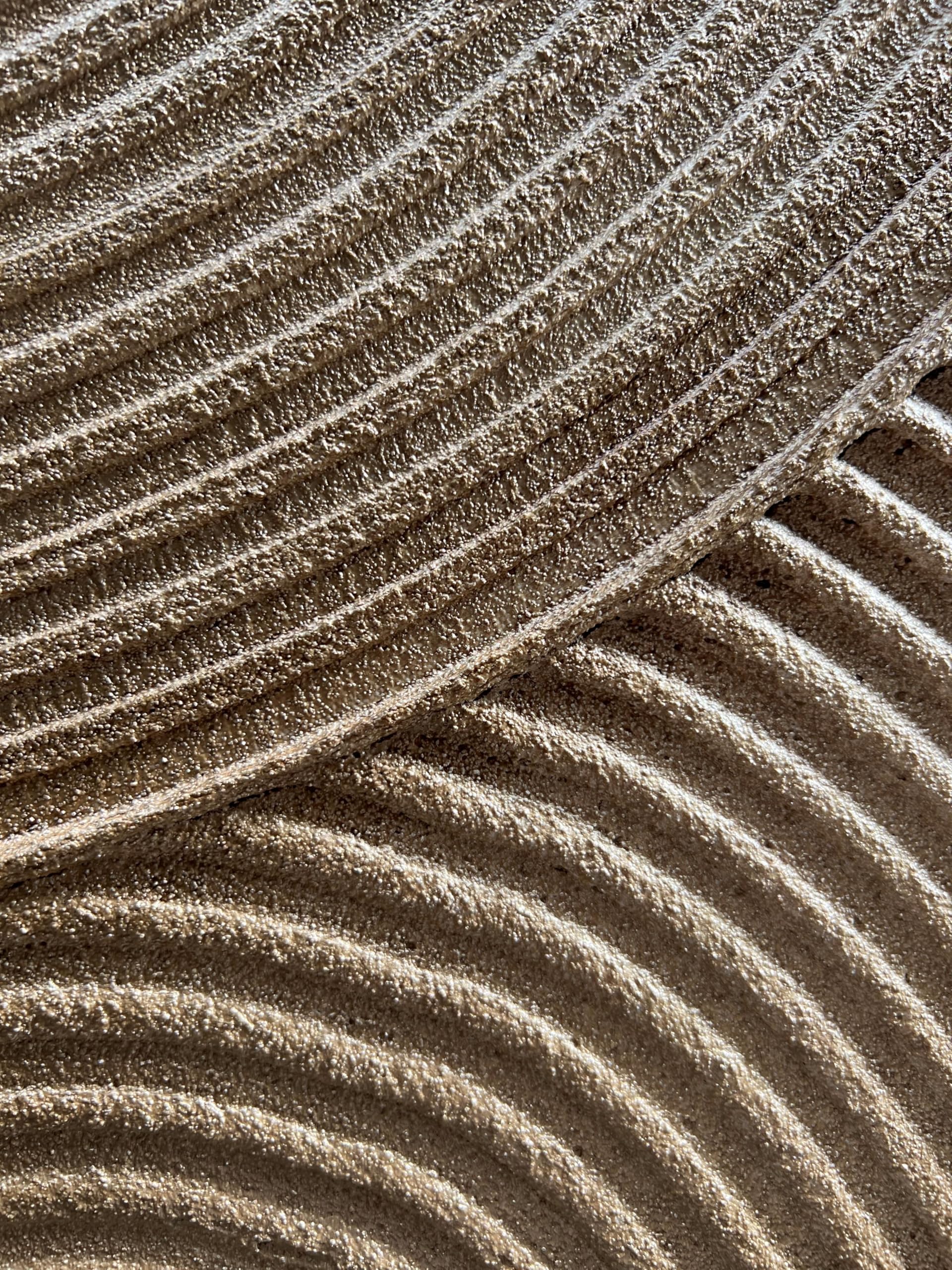 Ripples of Time – Wabi-Sabi Warm Gold Concentric Line Art | Modern Textured Living Room Art