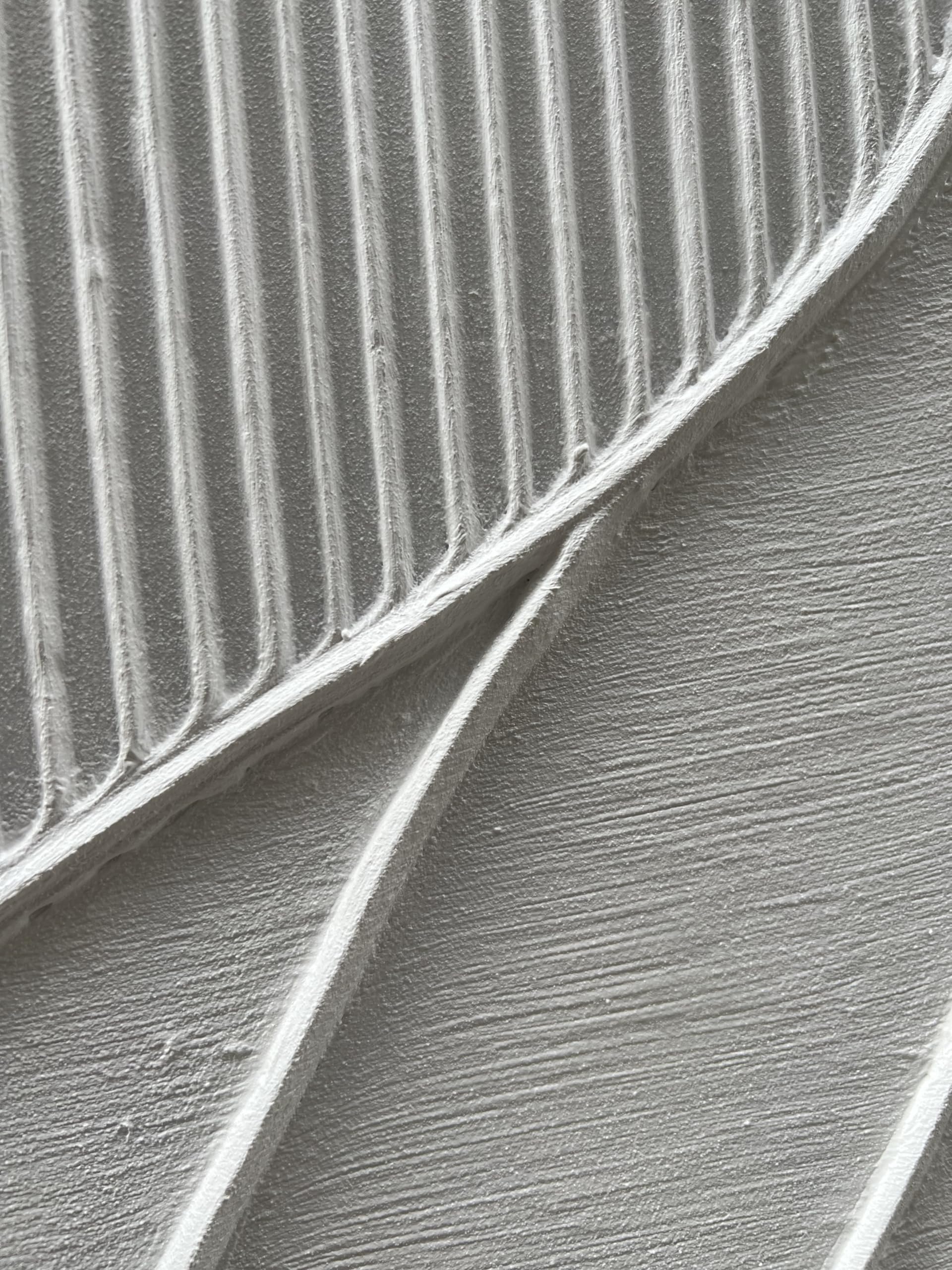 LINEAR SILENCE: Modern 3D Linear Plaster Wall Art, Minimalist Wave Relief Painting