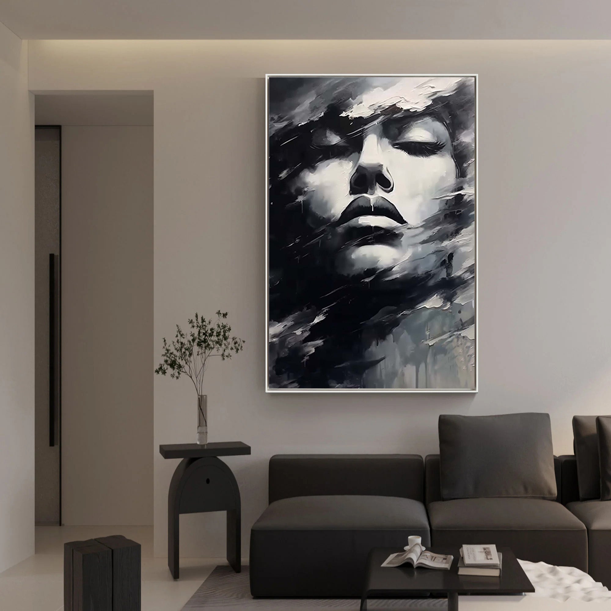 Silent Muse – Heavy Texture Palette Knife Face Portrait Painting | Portrait Art