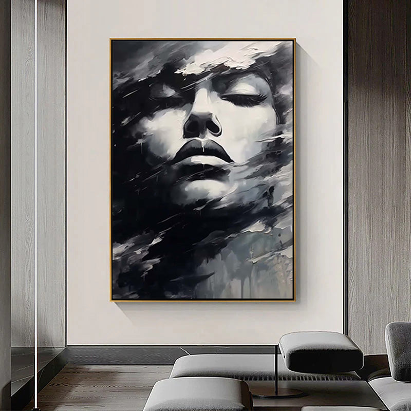 Silent Muse – Heavy Texture Palette Knife Face Portrait Painting | Portrait Art