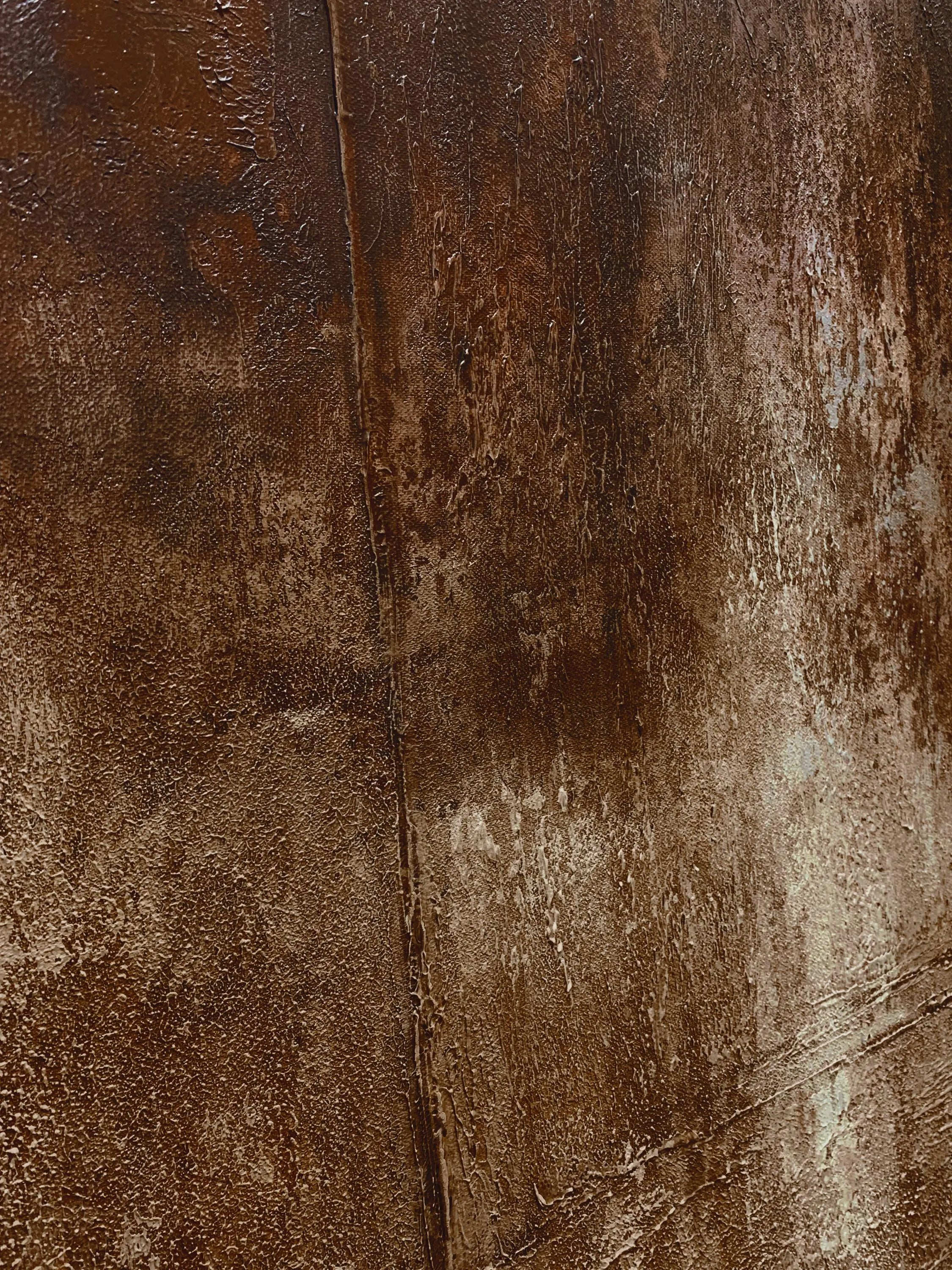 Rustic Vestige – Hand-Painted Distressed Rust and Charcoal Plaster Effect Wabi-Sabi Painting | Modern Noir Wabi-Sabi Living Room & Home Office Art