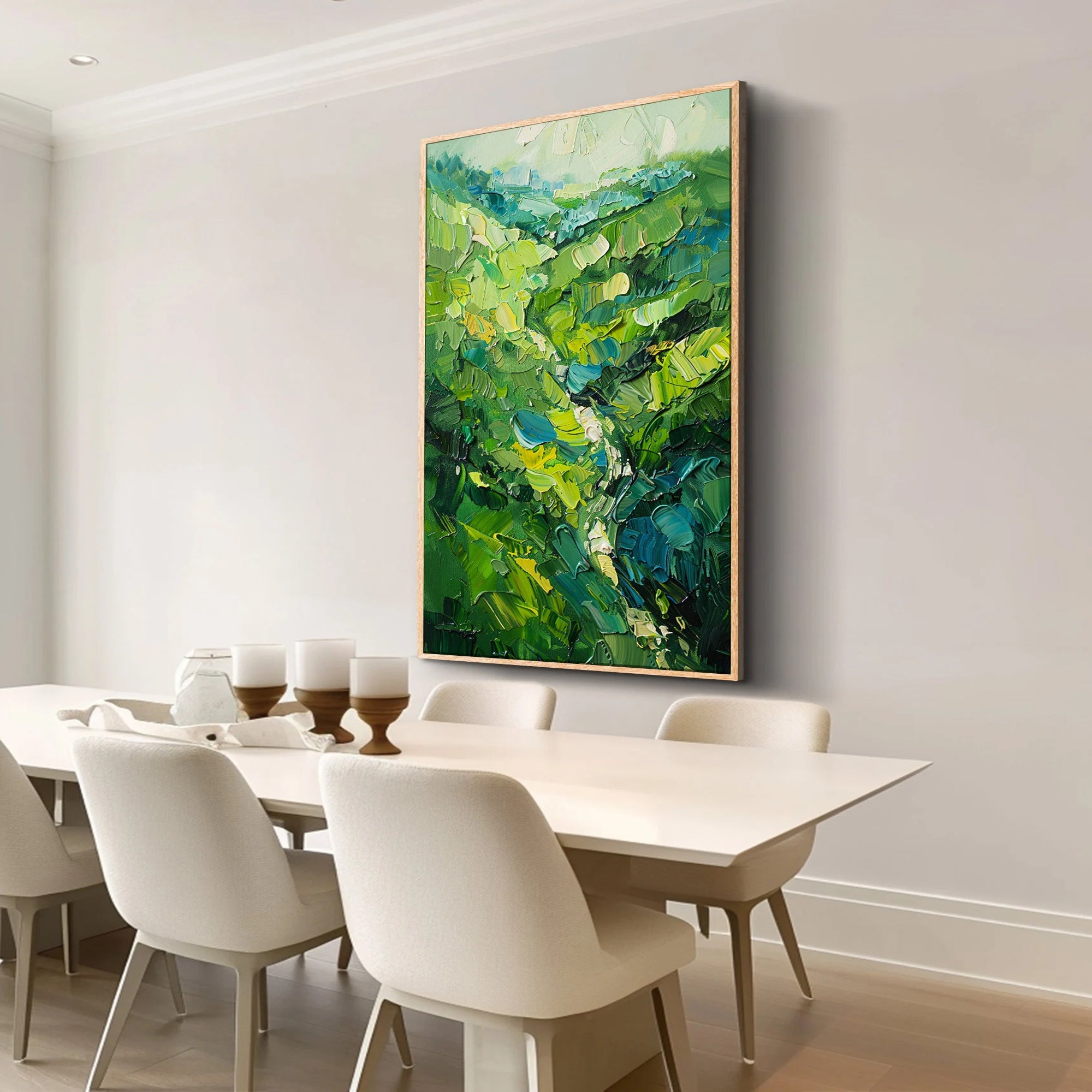 Vivid Meadow – Heavy Texture Nature Energy Abstract Painting | Bold Abstract Palette Knife Living Room Art
