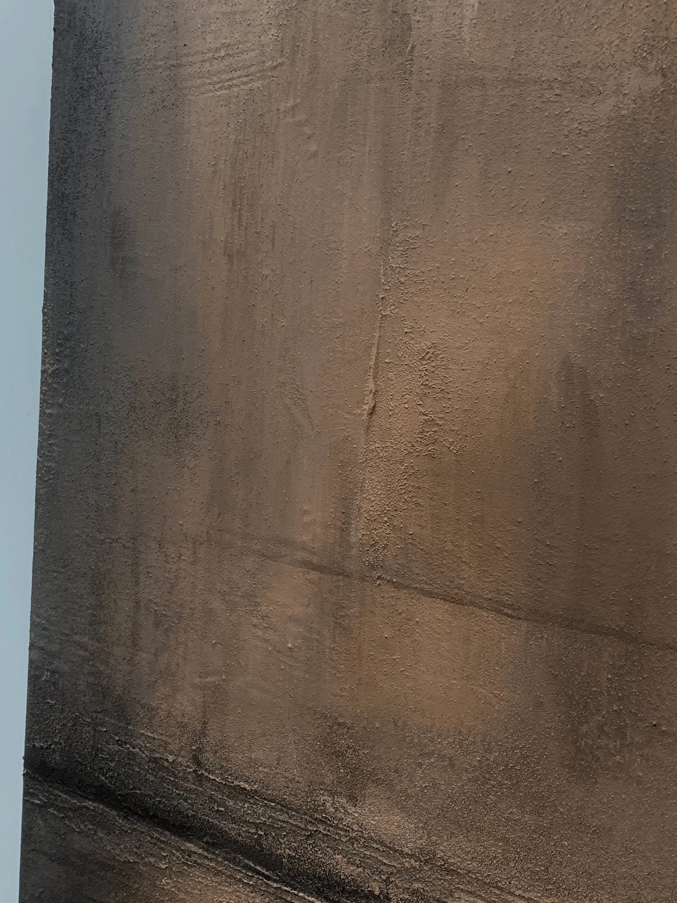 Ancient Earth – Hand-Painted Rusty Bronze Abstract 3D Wabi-Sabi Painting | Japandi Wabi-Sabi Living Room & Bedroom Art