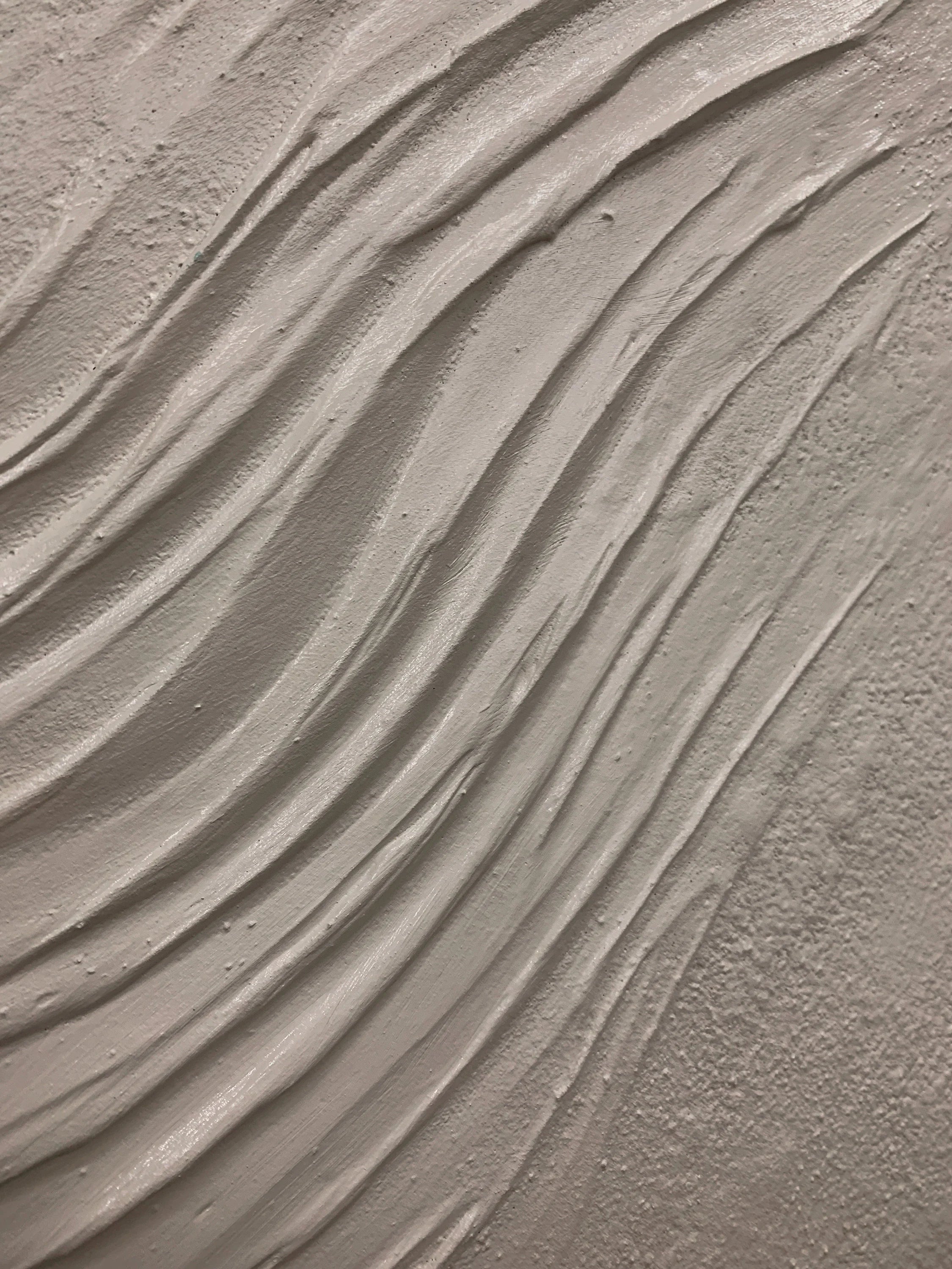 Zen Ripple – Hand-Painted Minimalist Beige Circular Line Relief Wabi-Sabi Painting | Japandi Organic Wabi-Sabi Living Room & Hallway Art