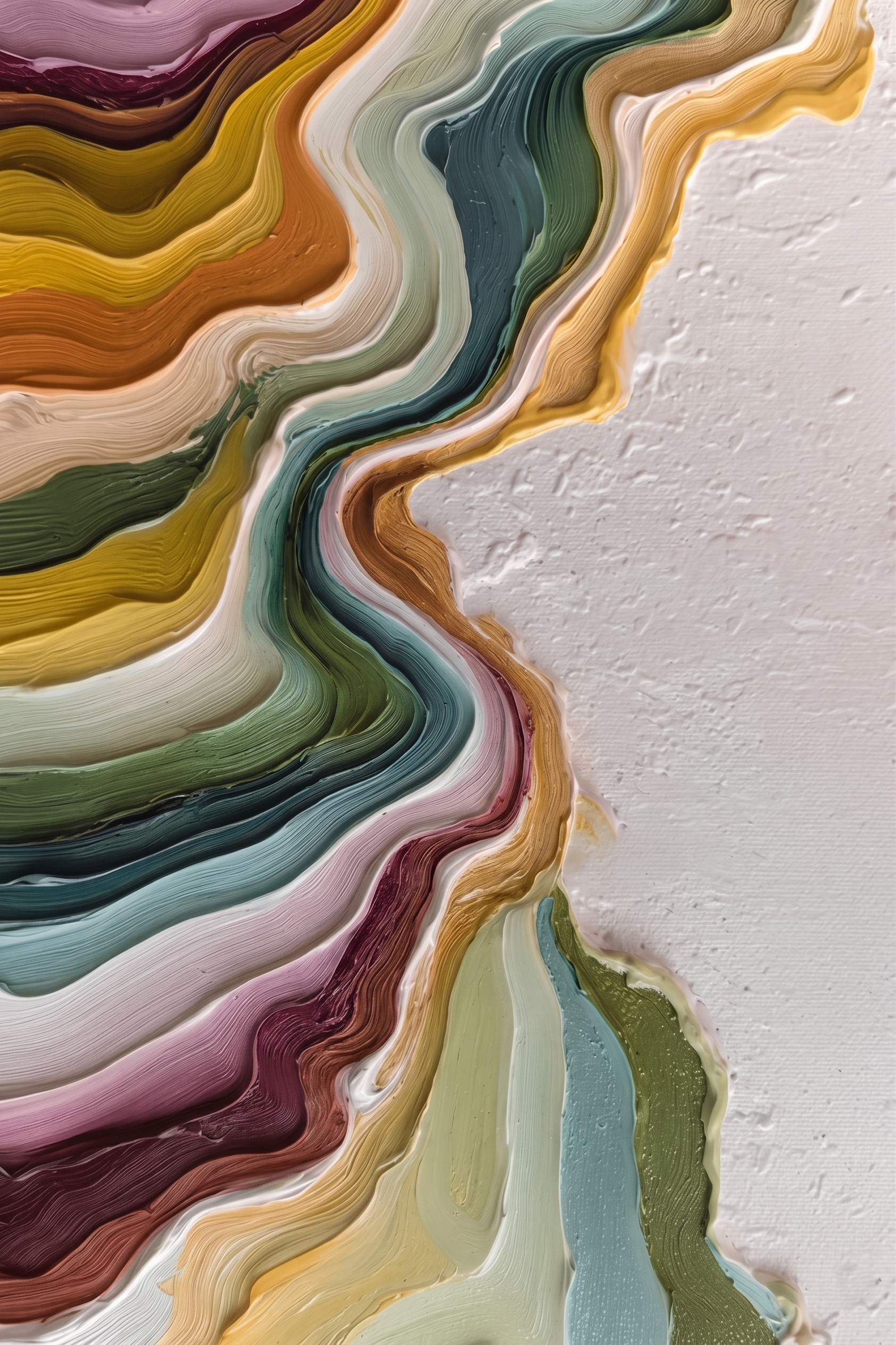Luminous Narrative – Wabi-sabi Heavy Impasto Abstract Painting | Modern Minimalist Living Room Art