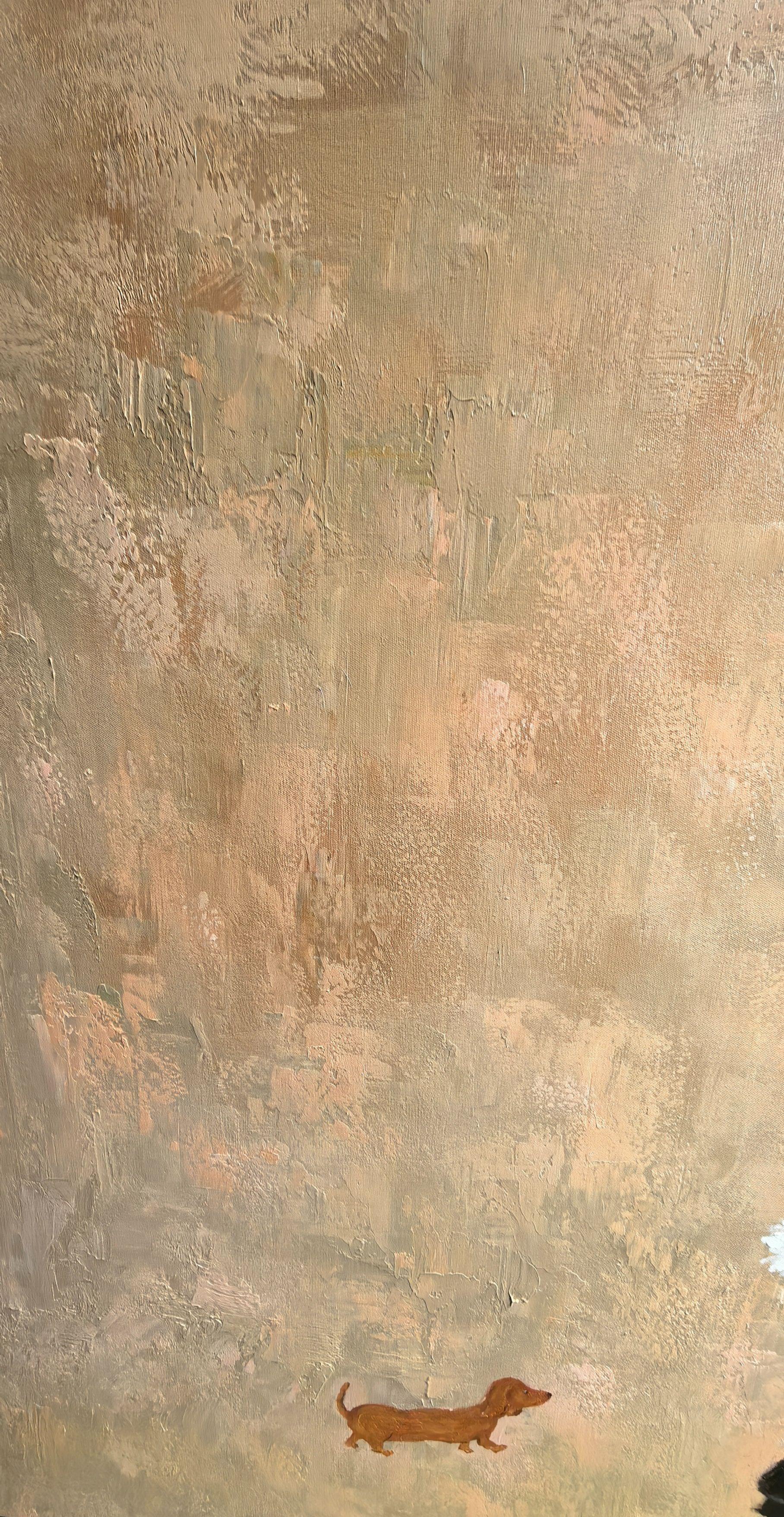 Echoes of Simplicity – Modern Wabi-Sabi Textured Painting | Earthy Minimalist Hallway Art