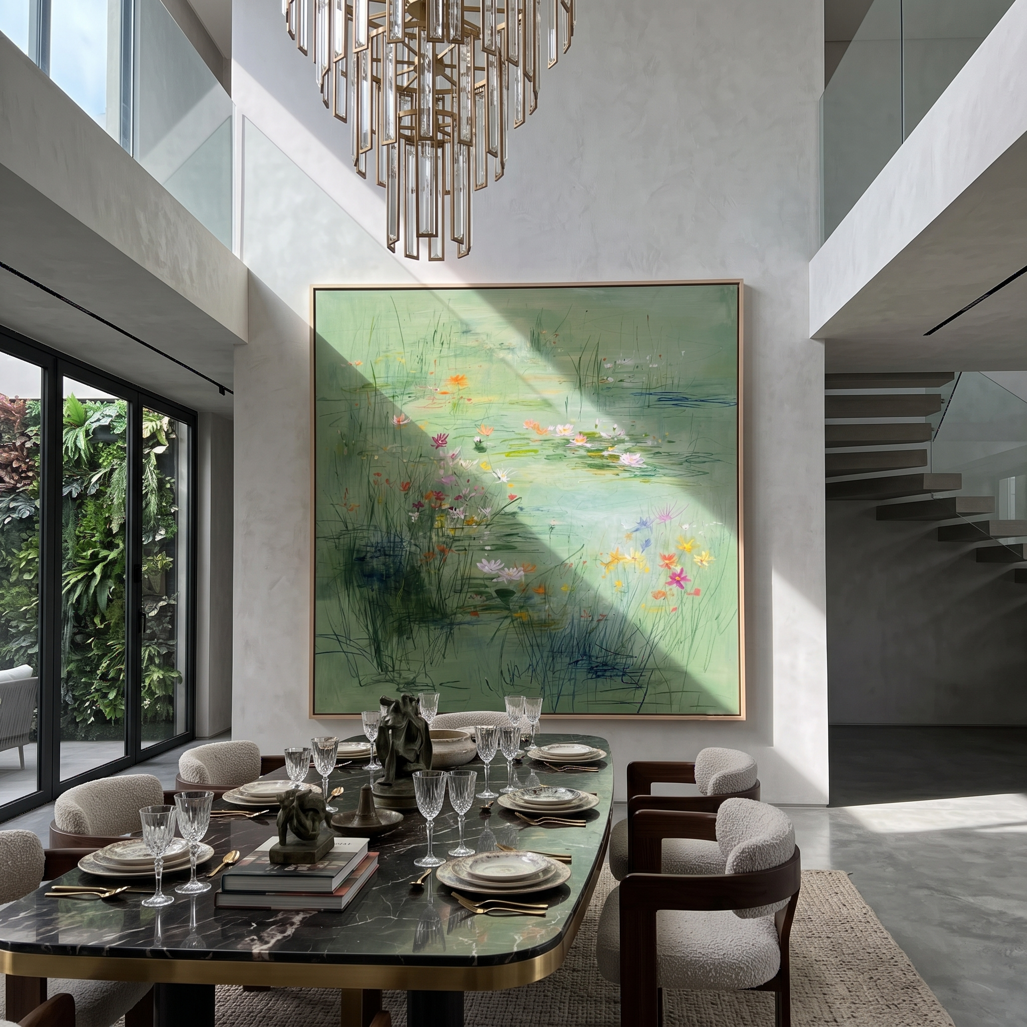 Obsidian Glow – Bold Textured Abstract Impasto Painting | Contemporary Minimalist Square Living Room Art
