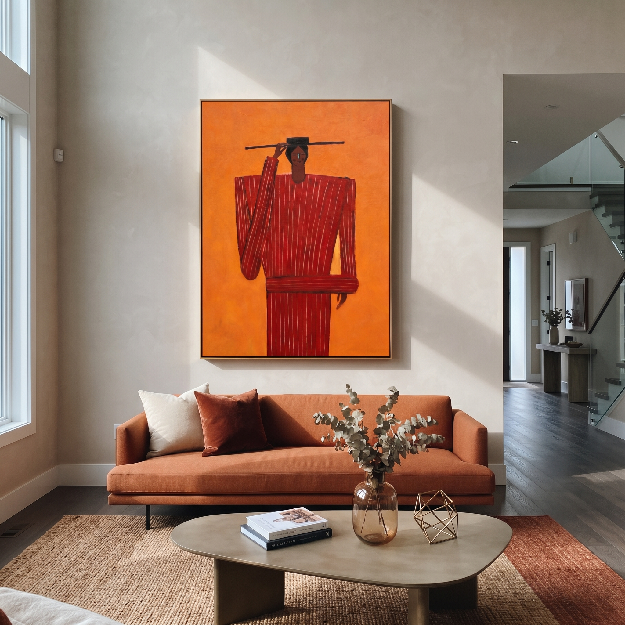 Scarlet Gesture Holds Heat styled in a layered residential interior