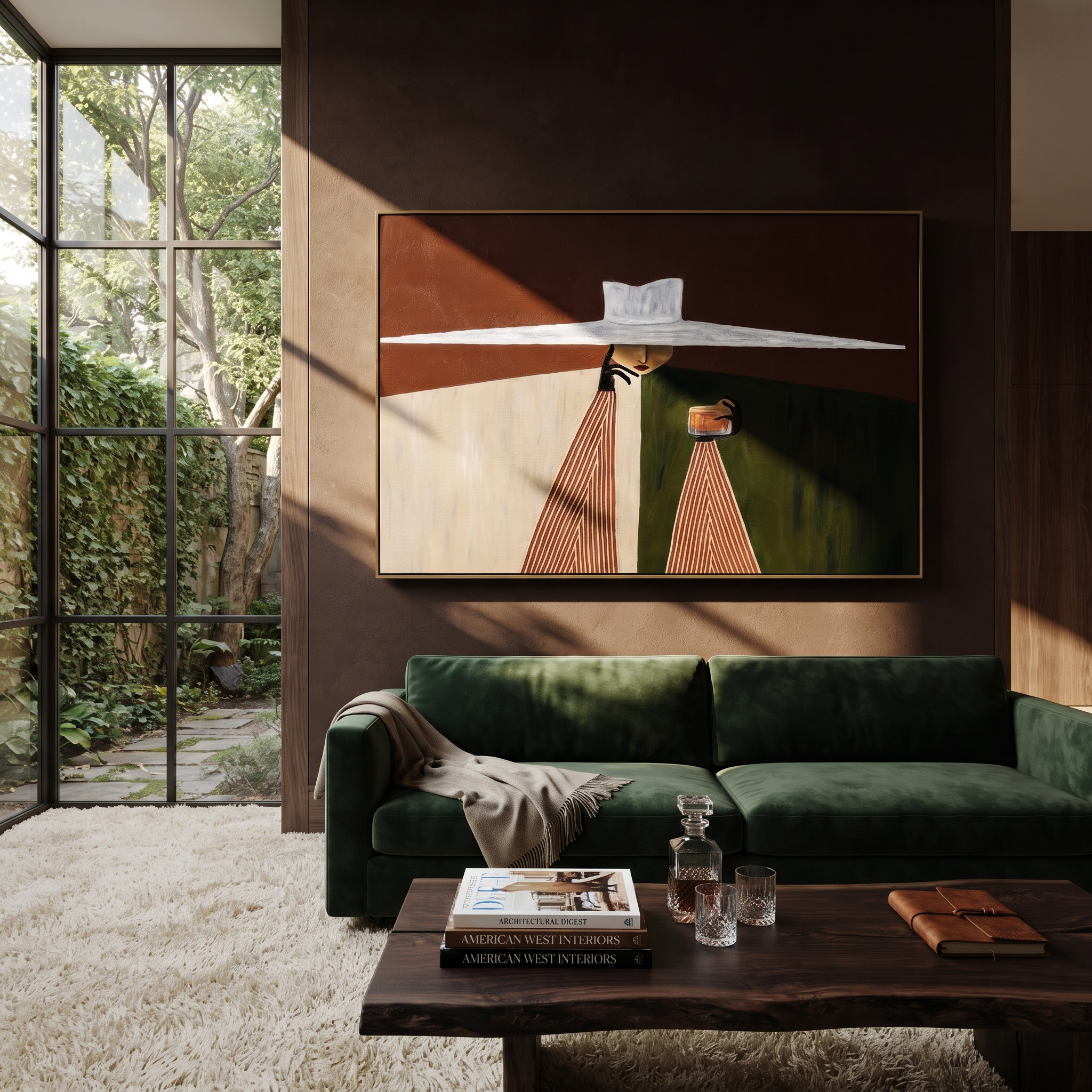 White Horizon Serves Color presented above a contemporary console