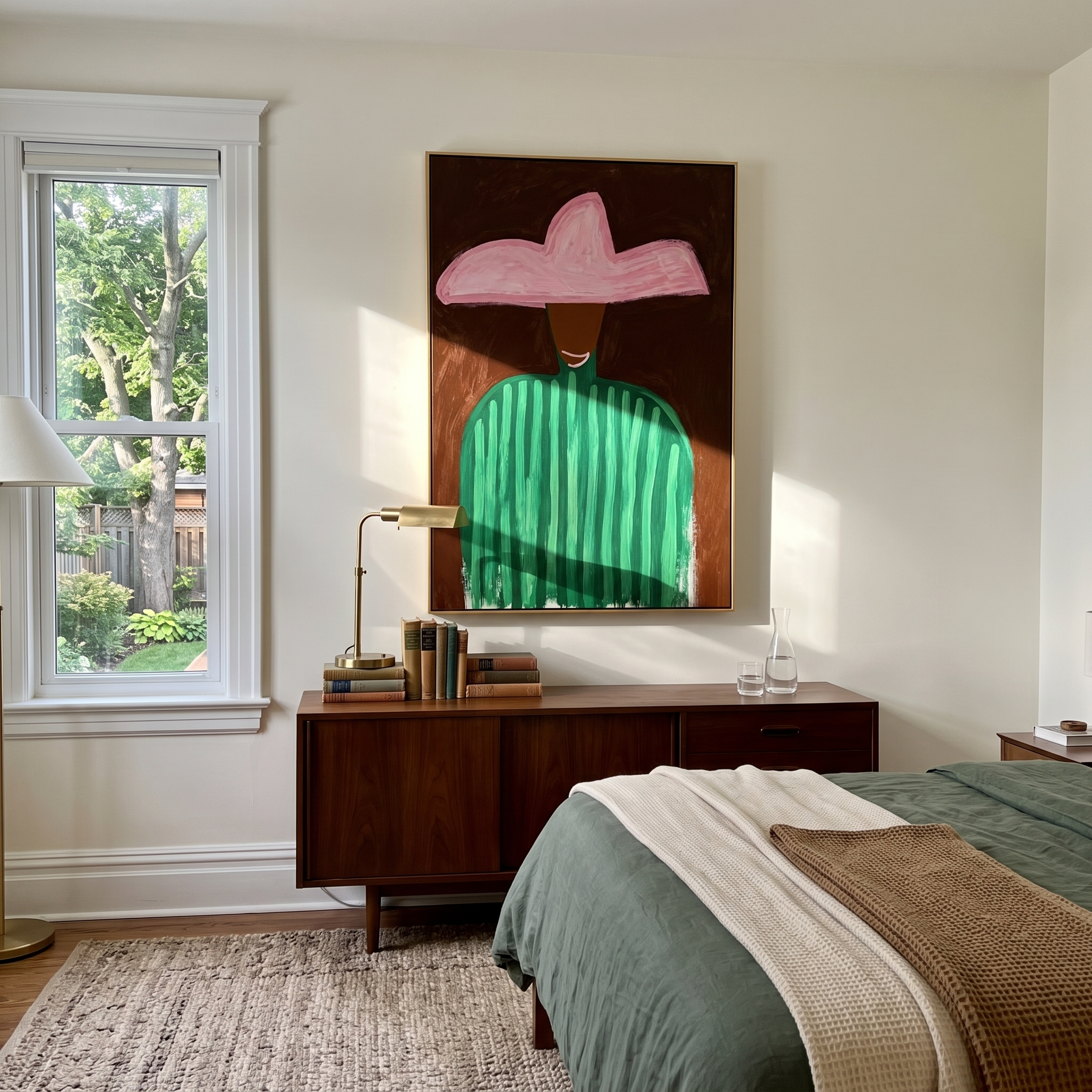Pink Crown Greens Night styled in a layered residential interior