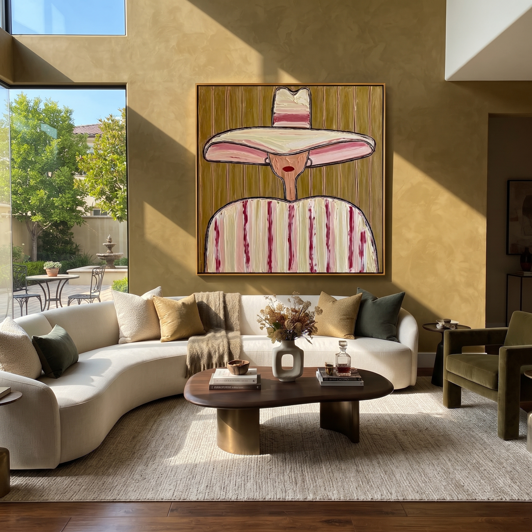 Pink Bands Guard Quiet displayed in a warm contemporary interior