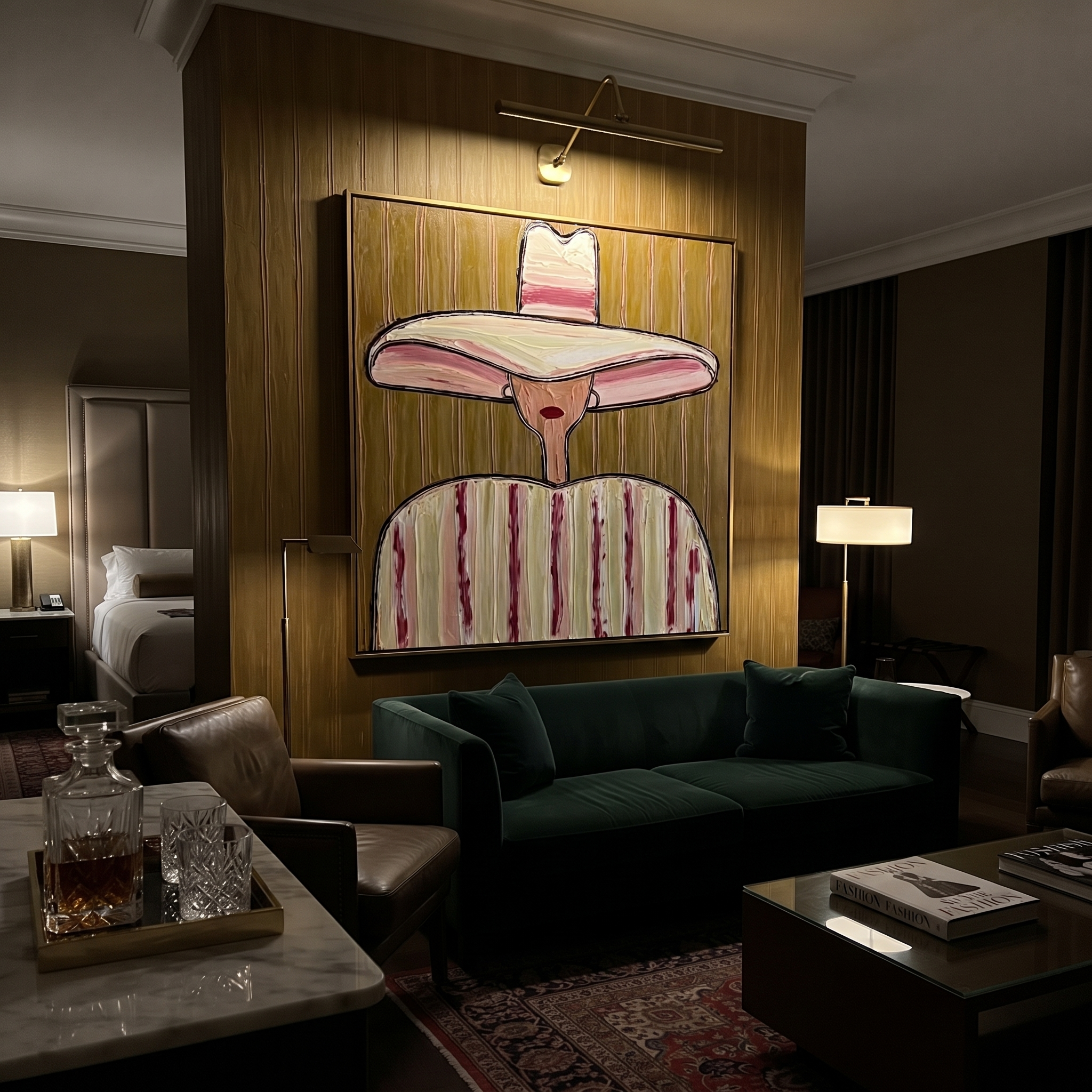 Pink Bands Guard Quiet displayed as a modern room focal point