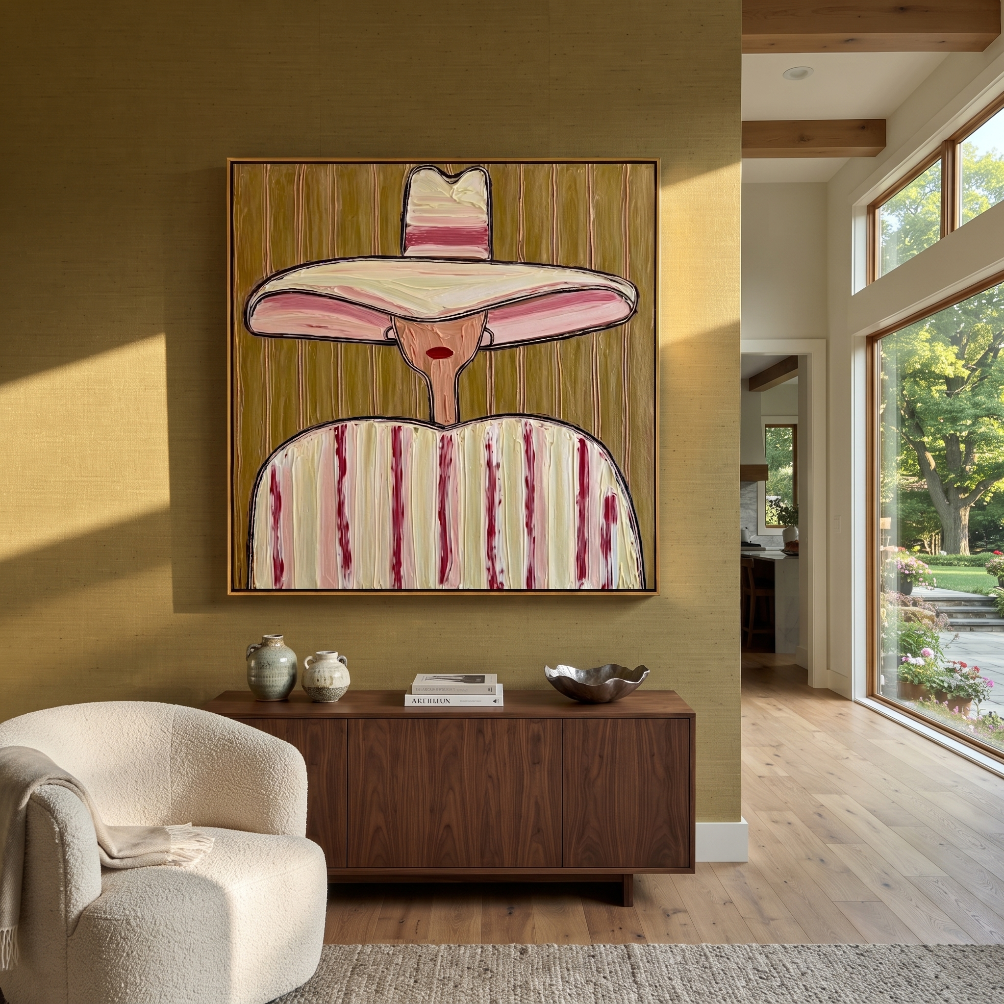 Pink Bands Guard Quiet styled in a layered residential interior