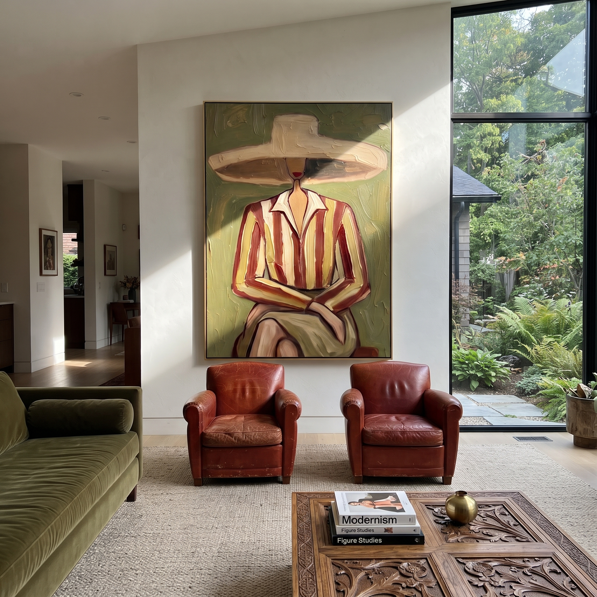 Earth Stripes Sit Calm styled in a layered residential interior