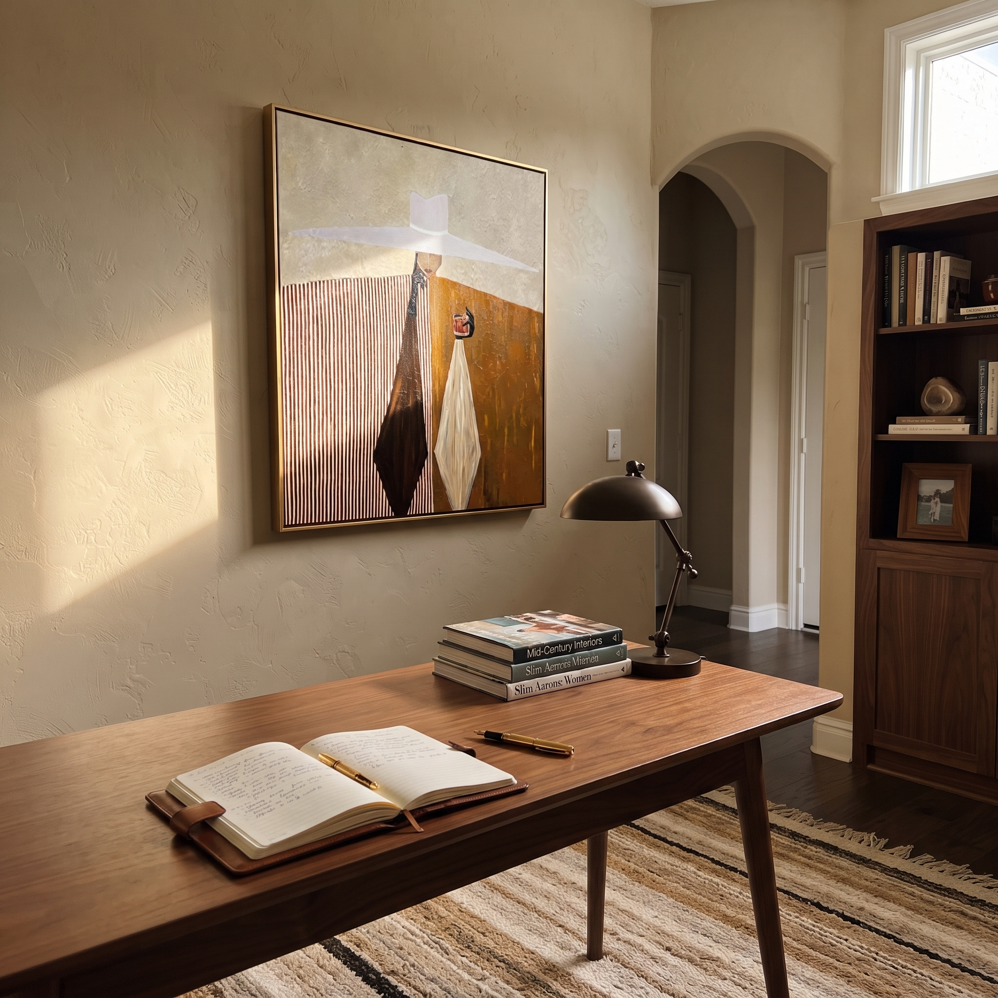 White Brim Serves Amber displayed as a modern room focal point