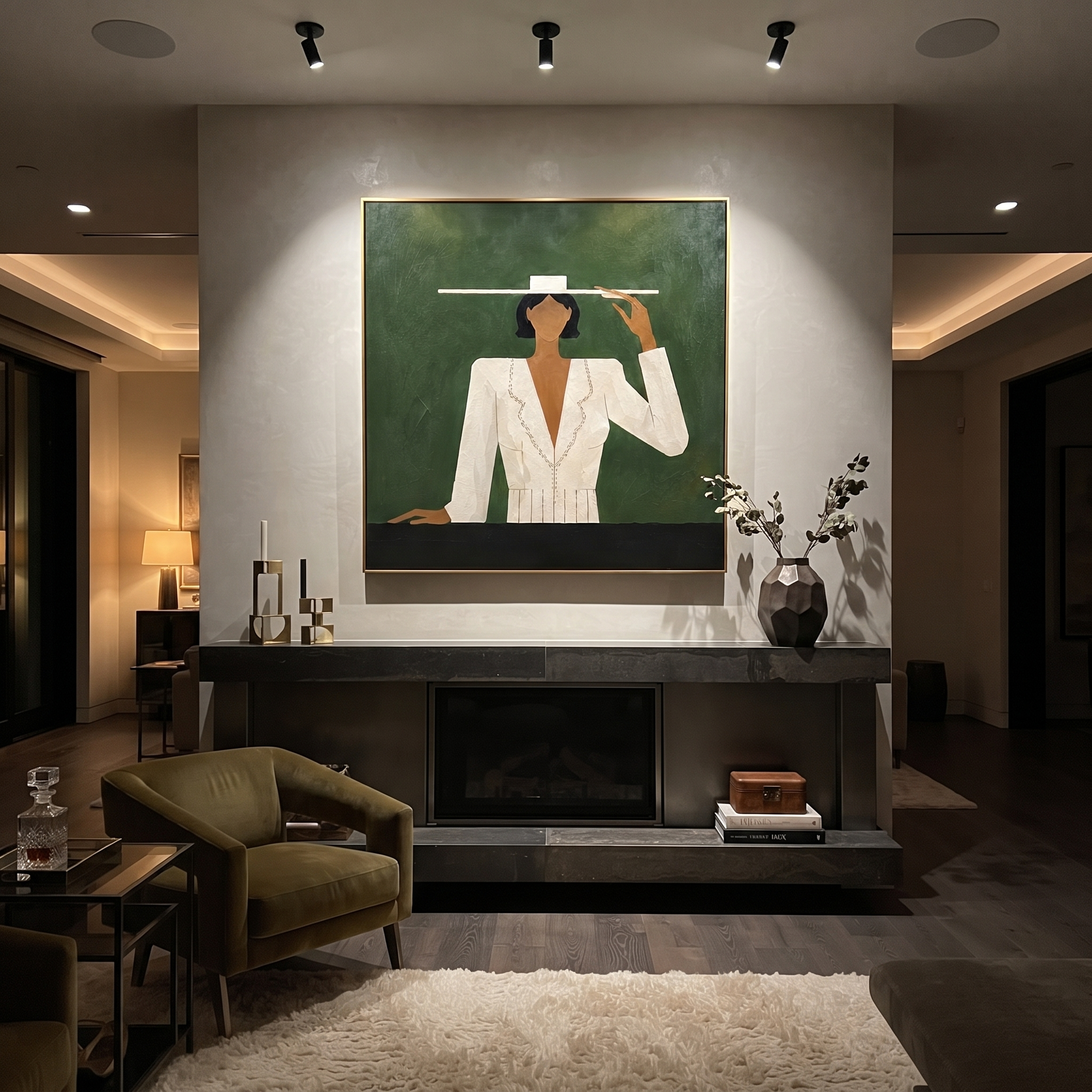 White Suit Tips Silence displayed in a warm contemporary interior