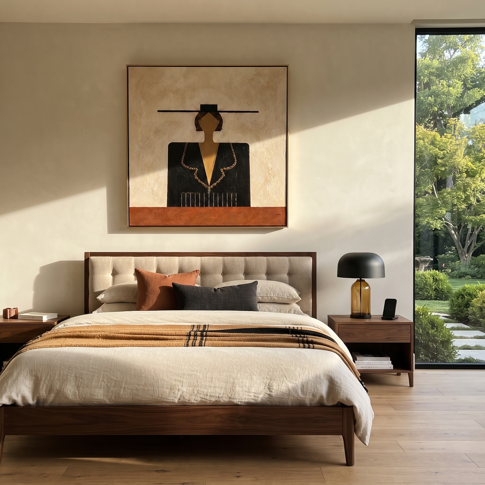 Black Collar Meets Sand styled with neutral modern furnishings