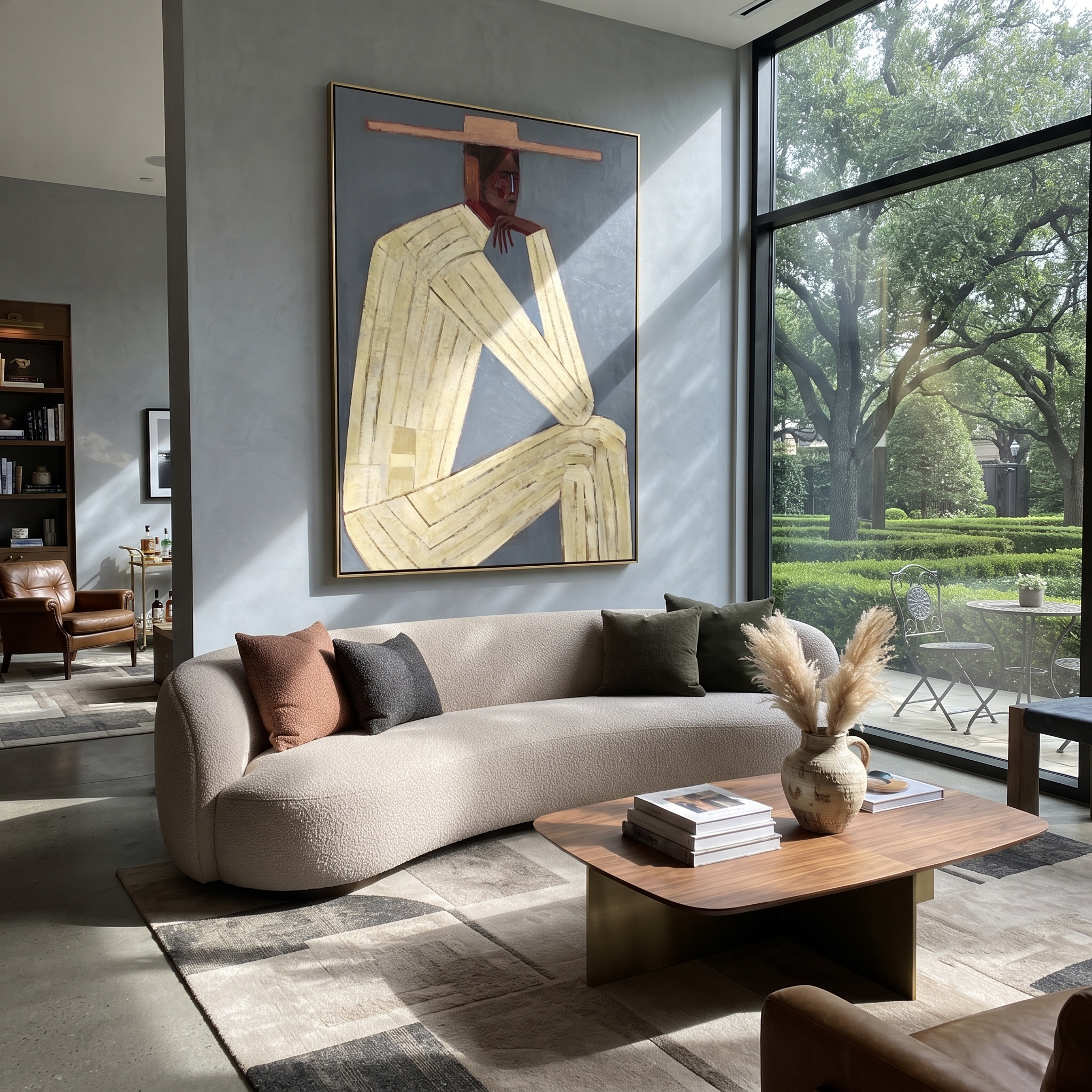 Cream Angles Bend Gray styled with neutral modern furnishings