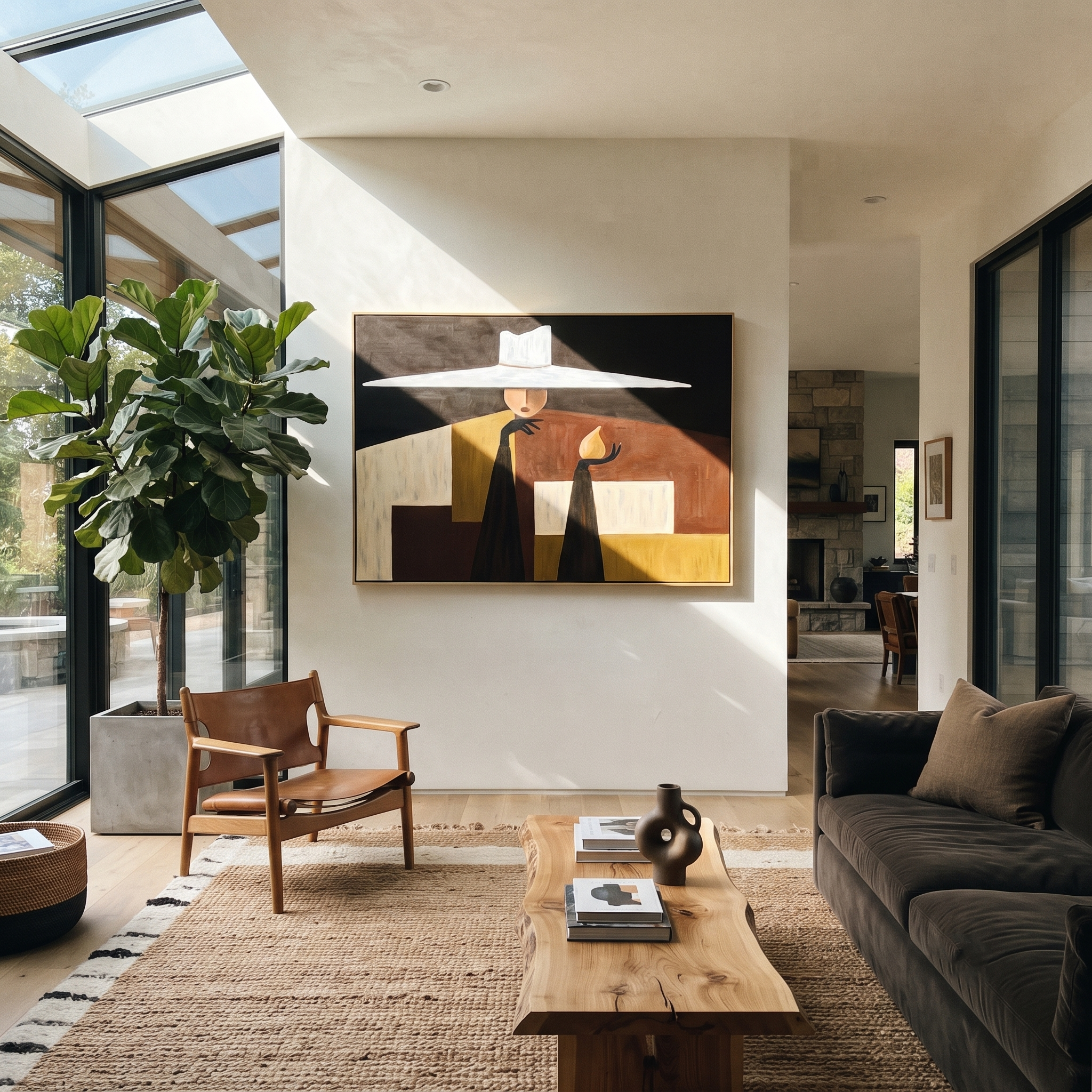 White Brim Carries Flame displayed as a modern room focal point