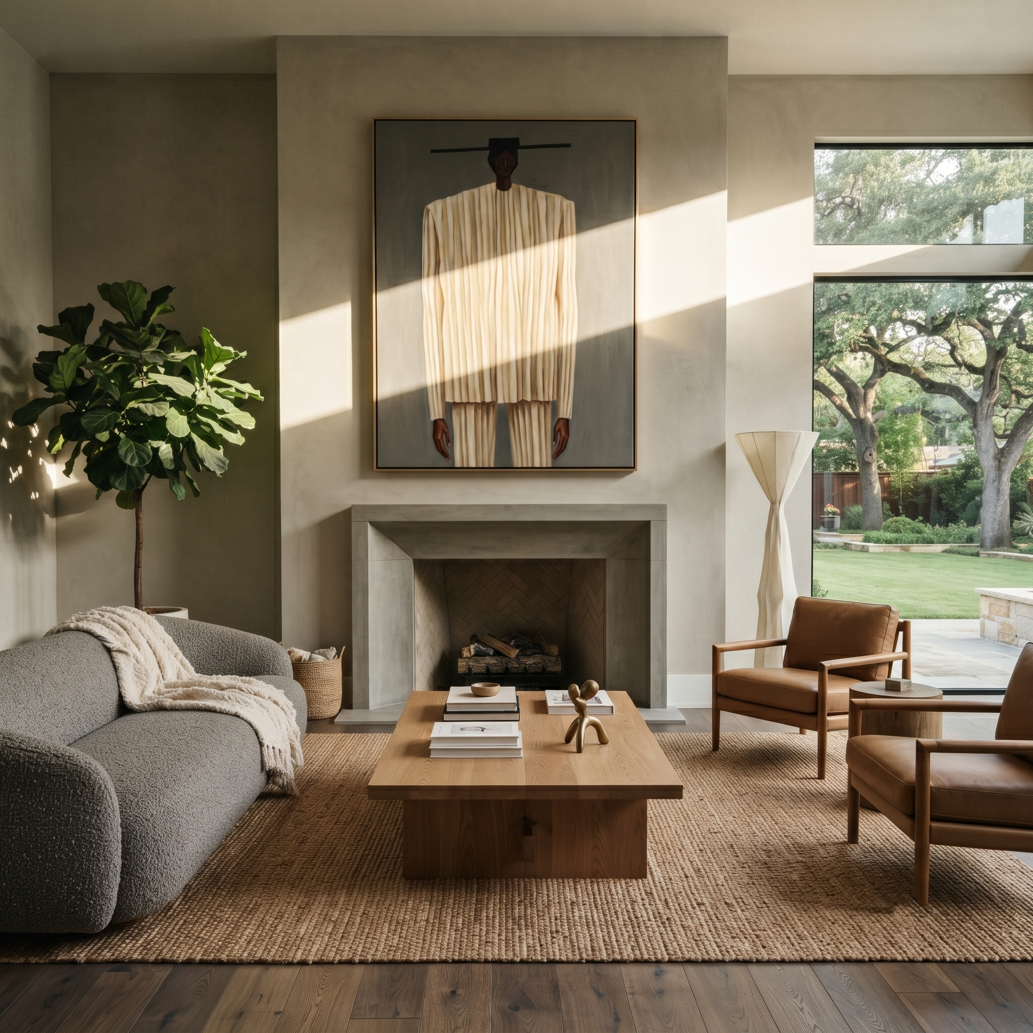 Ivory Lines Stand Tall styled in a layered residential interior