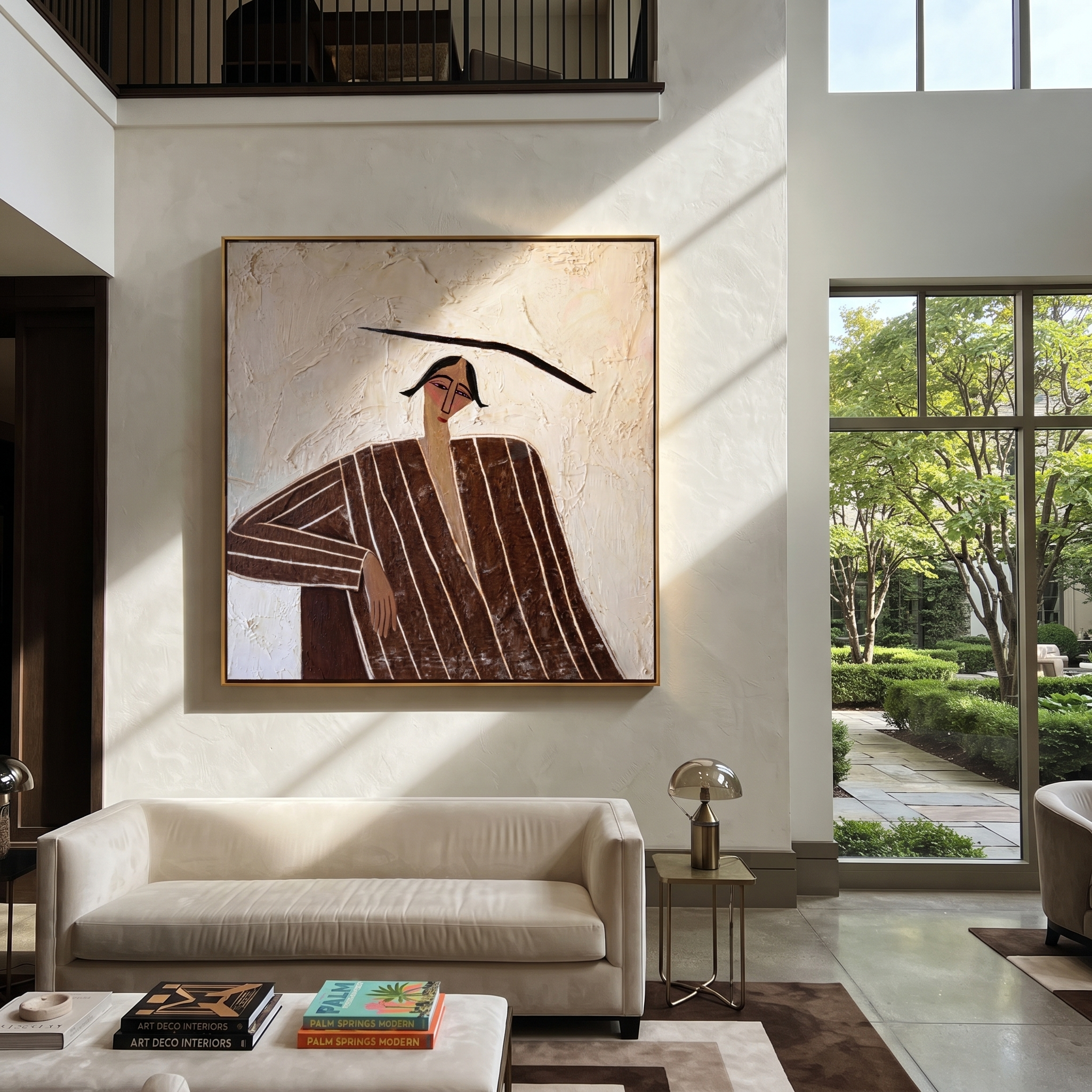 Quiet Elbow Rests Brown displayed in a warm contemporary interior