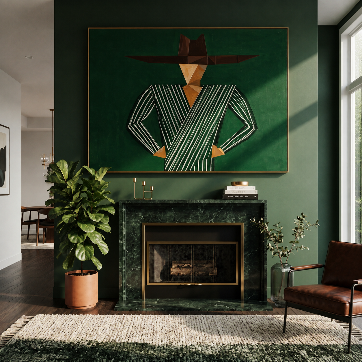 Forest Angles Hold Ground displayed as a modern room focal point