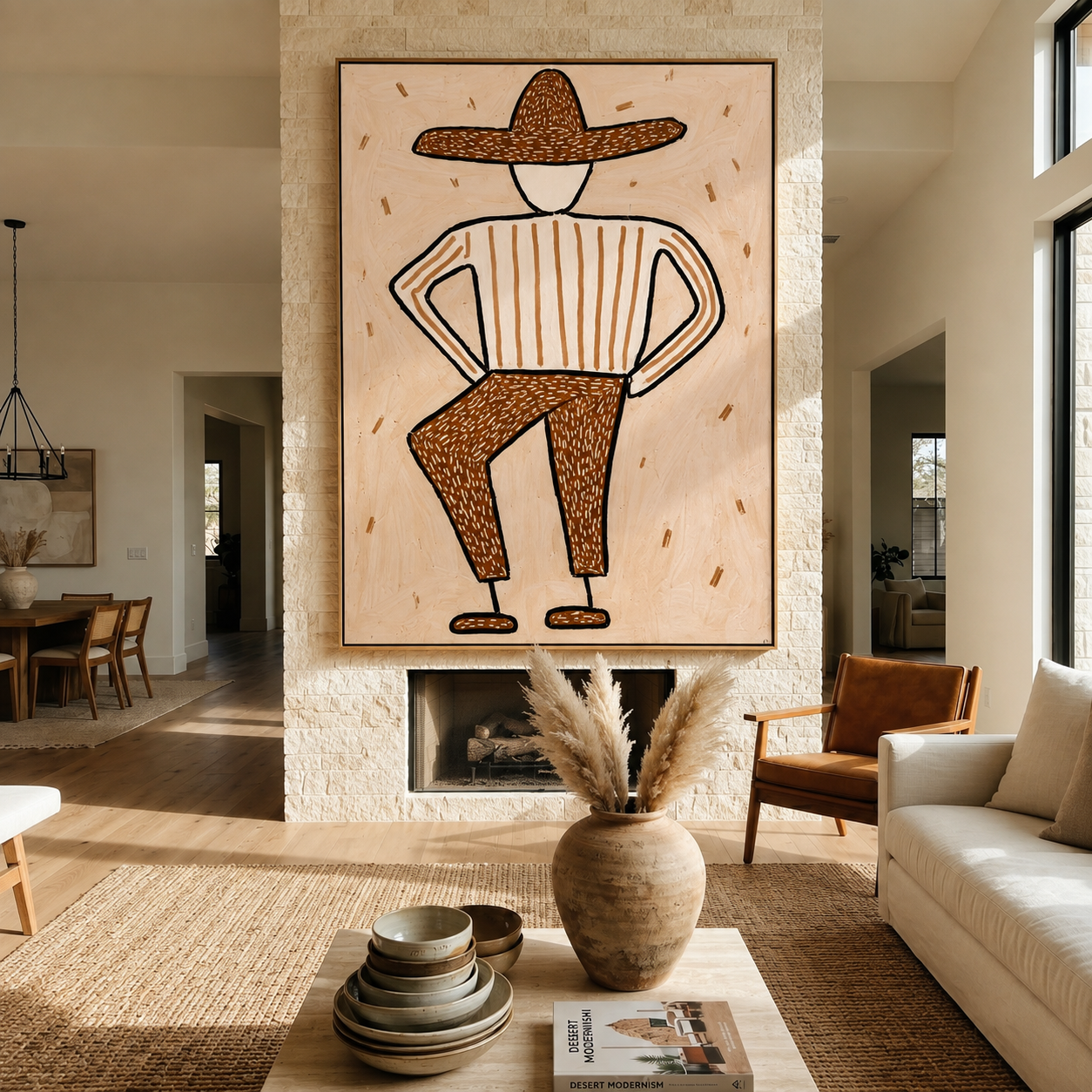 Spotted Brim Walks Lightly displayed as a modern room focal point