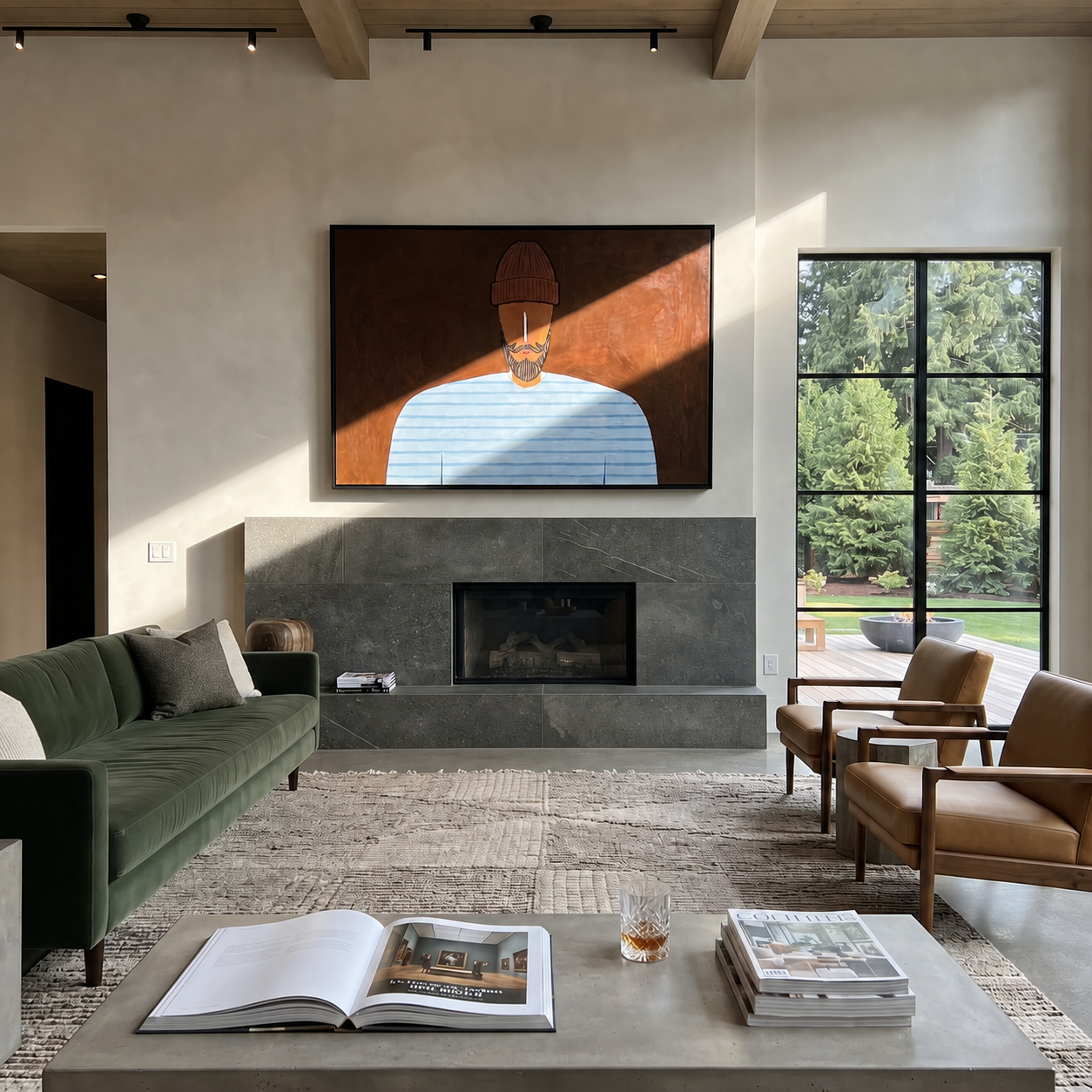 Pale Blue Meets Earth styled in a layered residential interior