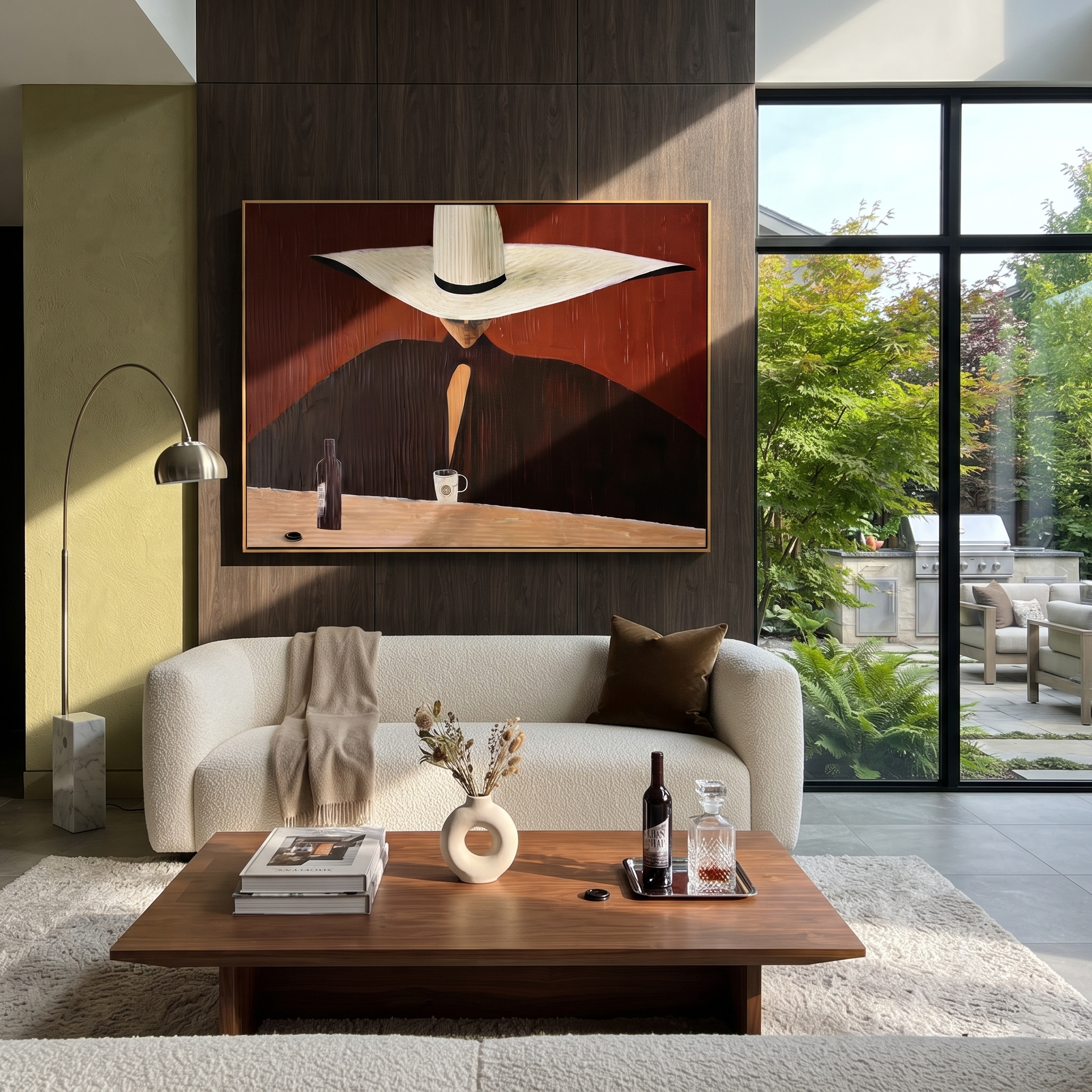 White Horizon Serves Coffee styled with neutral modern furnishings