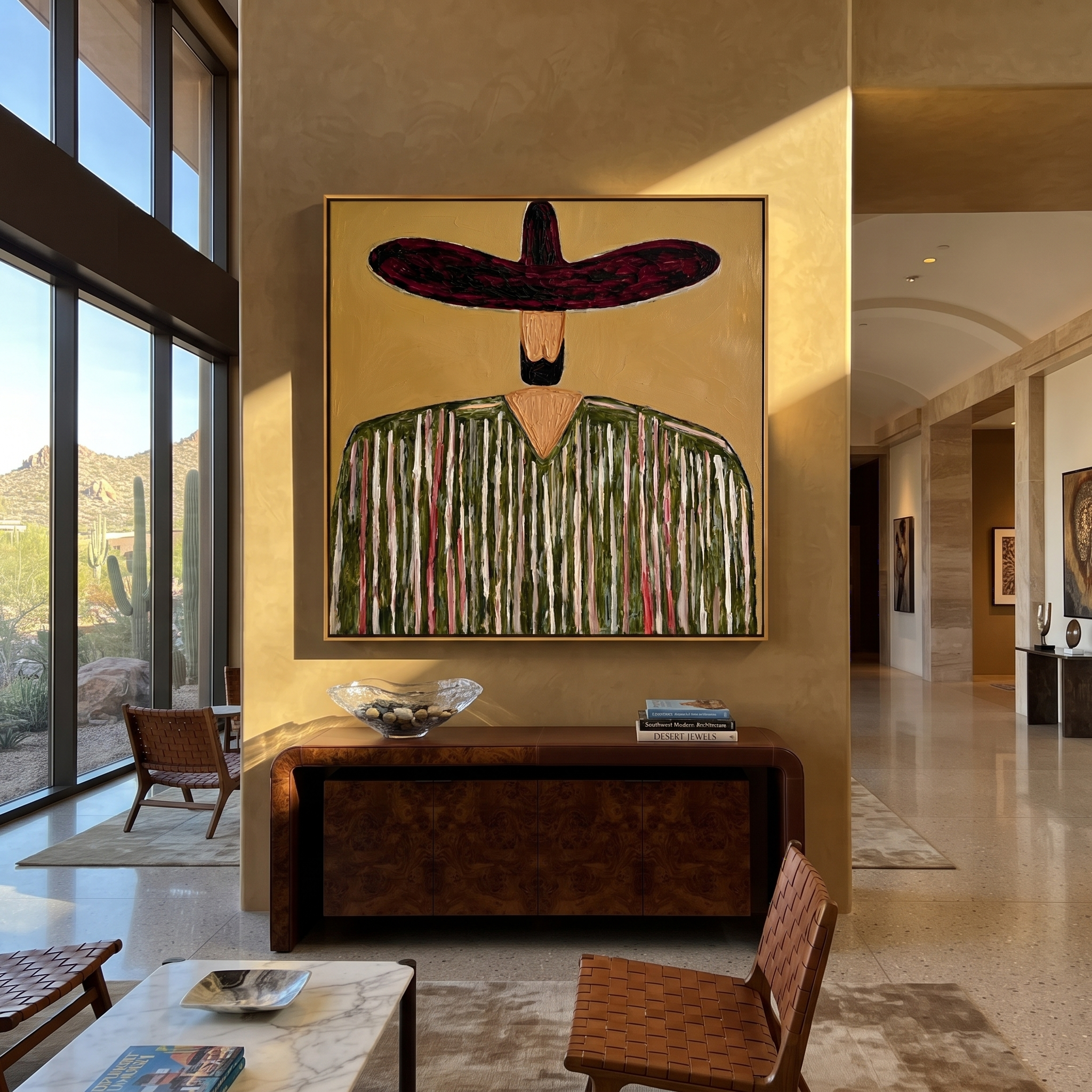 Black Brim Crowns Forest displayed as a modern room focal point