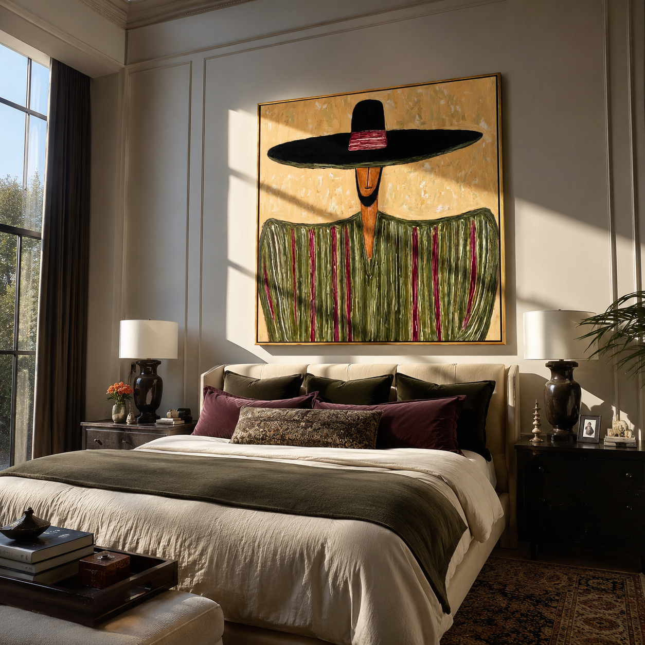 Black Horizon Meets Meadow displayed as a modern room focal point