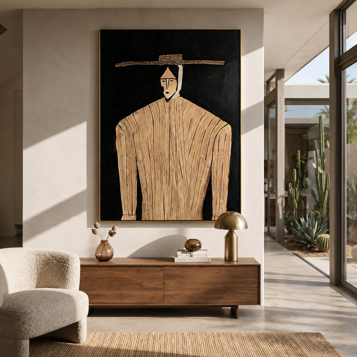 Pale Lines Hold Dark styled in a layered residential interior