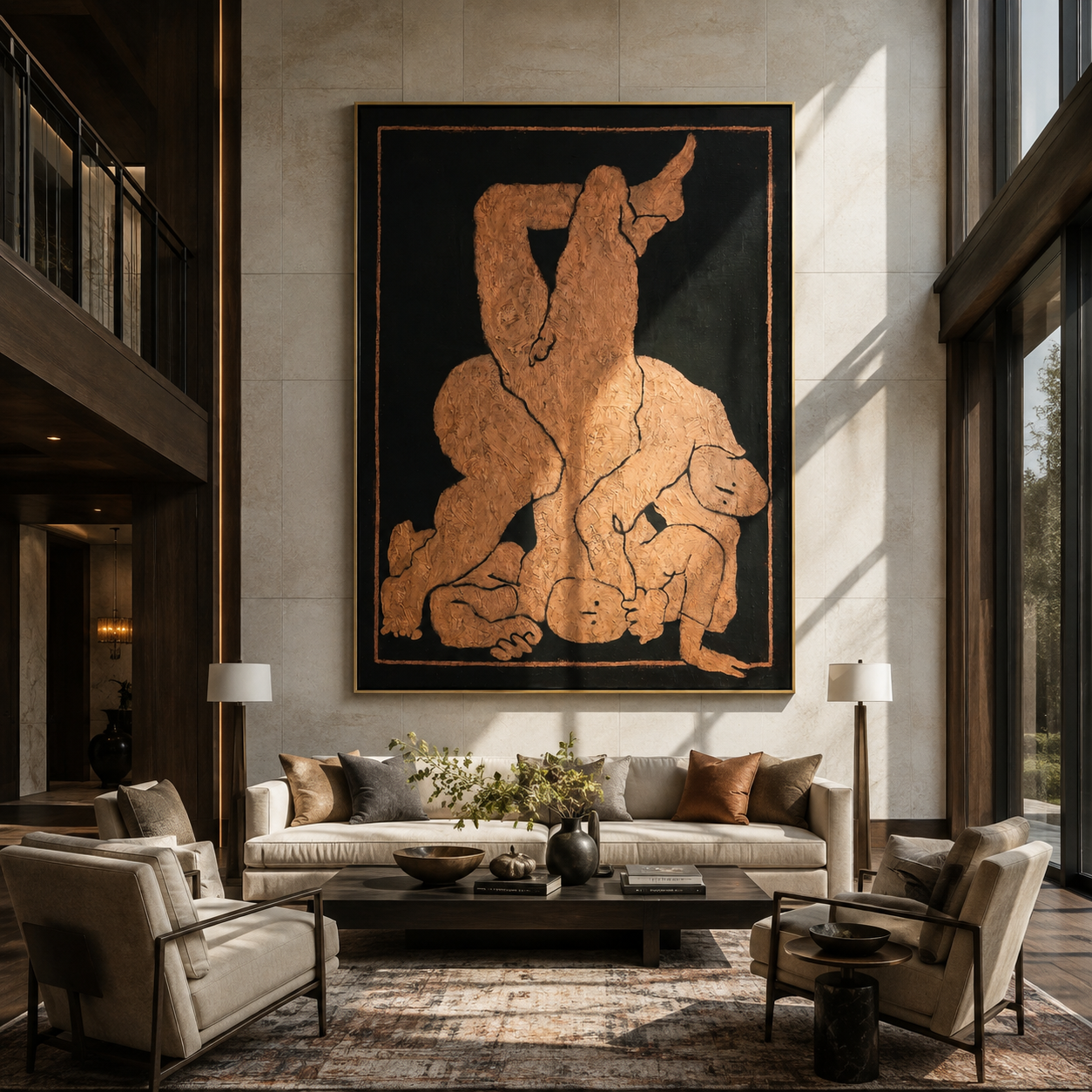 Terra Bodies in Night styled with neutral modern furnishings