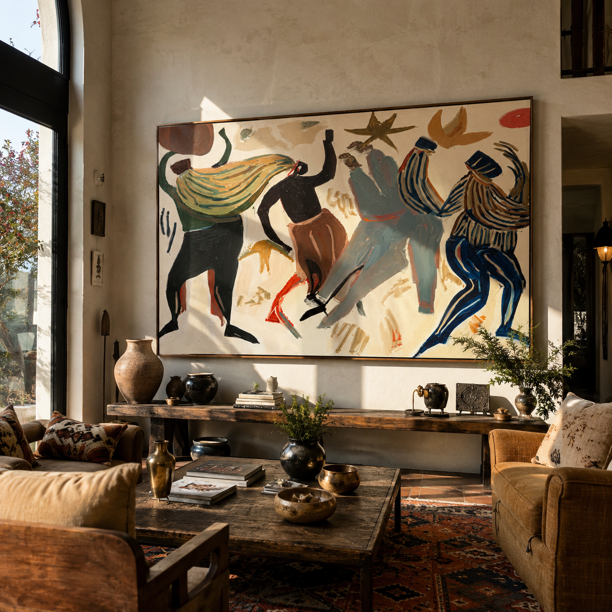 Dancers Break Pale Ground displayed as a modern room focal point
