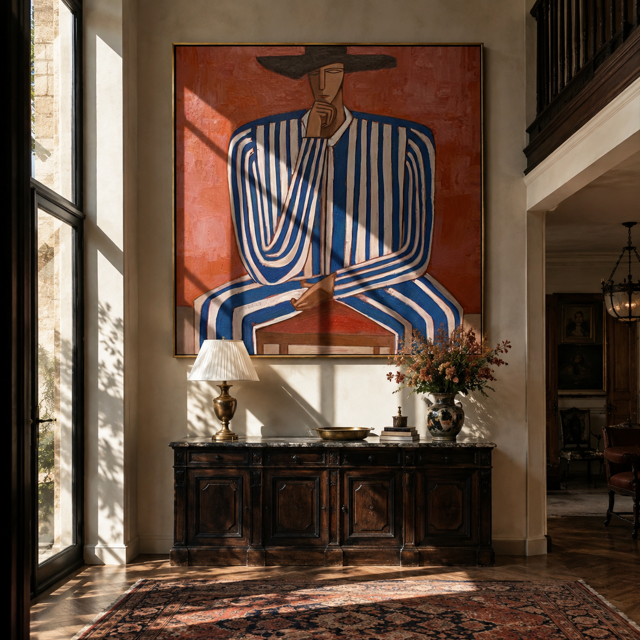 Cobalt Lines Take Chair styled with neutral modern furnishings