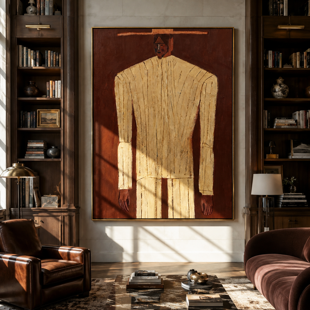 Ivory Column from Brown styled in a layered residential interior