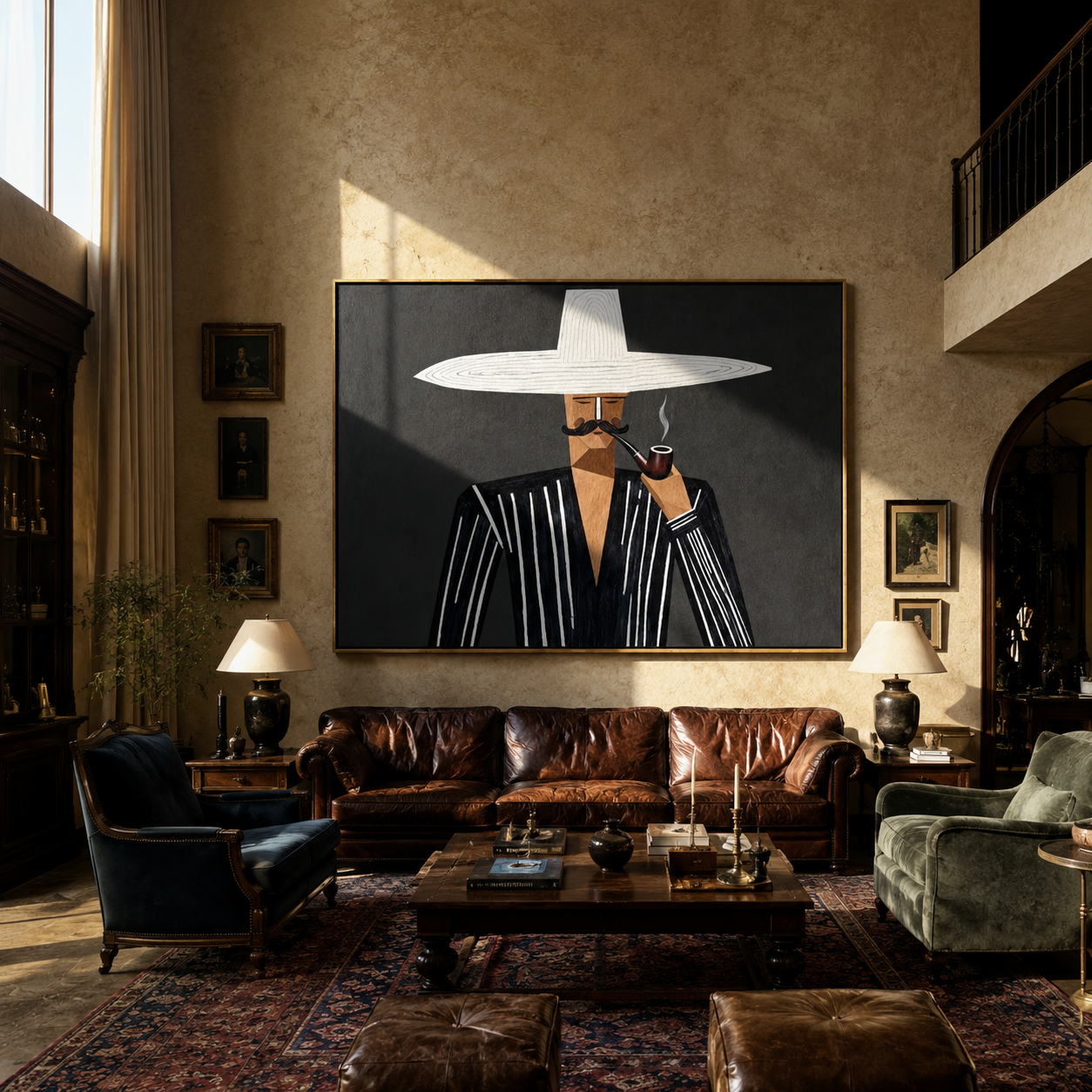 White Brim Smokes Midnight styled in a layered residential interior