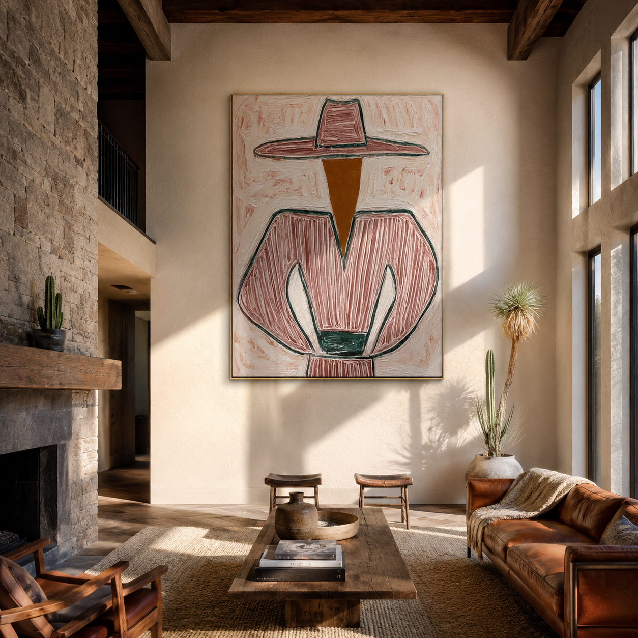 Pink Lines Guard Cup styled in a layered residential interior