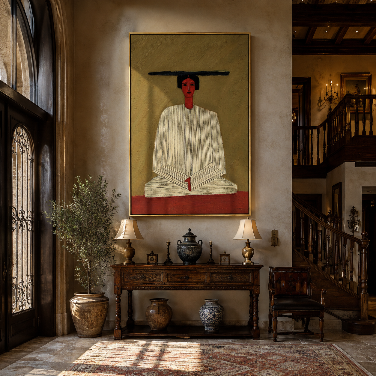 Ivory Hands in Olive styled with neutral modern furnishings