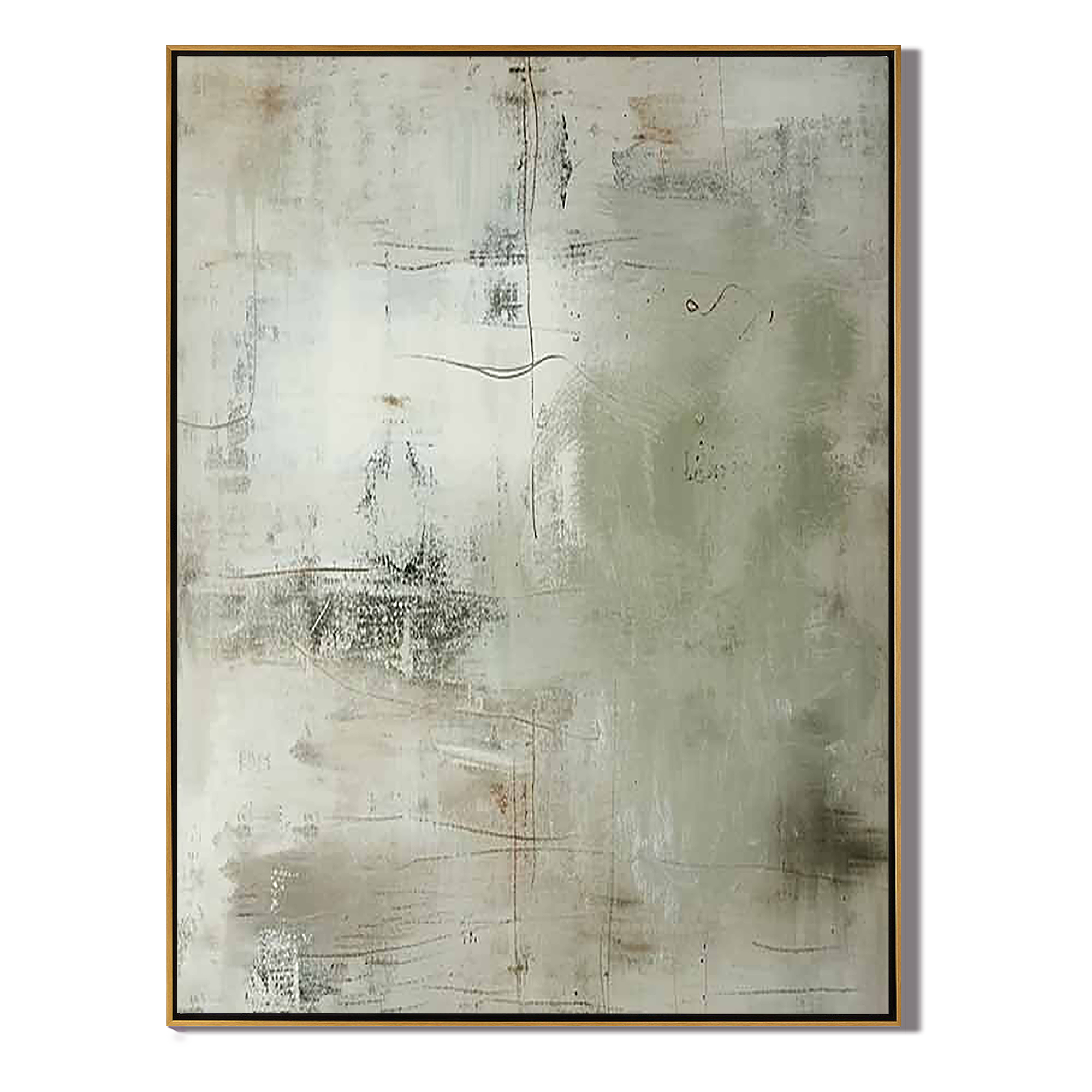 TIMELESS TRACE: Wabi-Sabi Wall Art, Minimalist Industrial Grey Plaster Effect Hand-Painted Studio Art