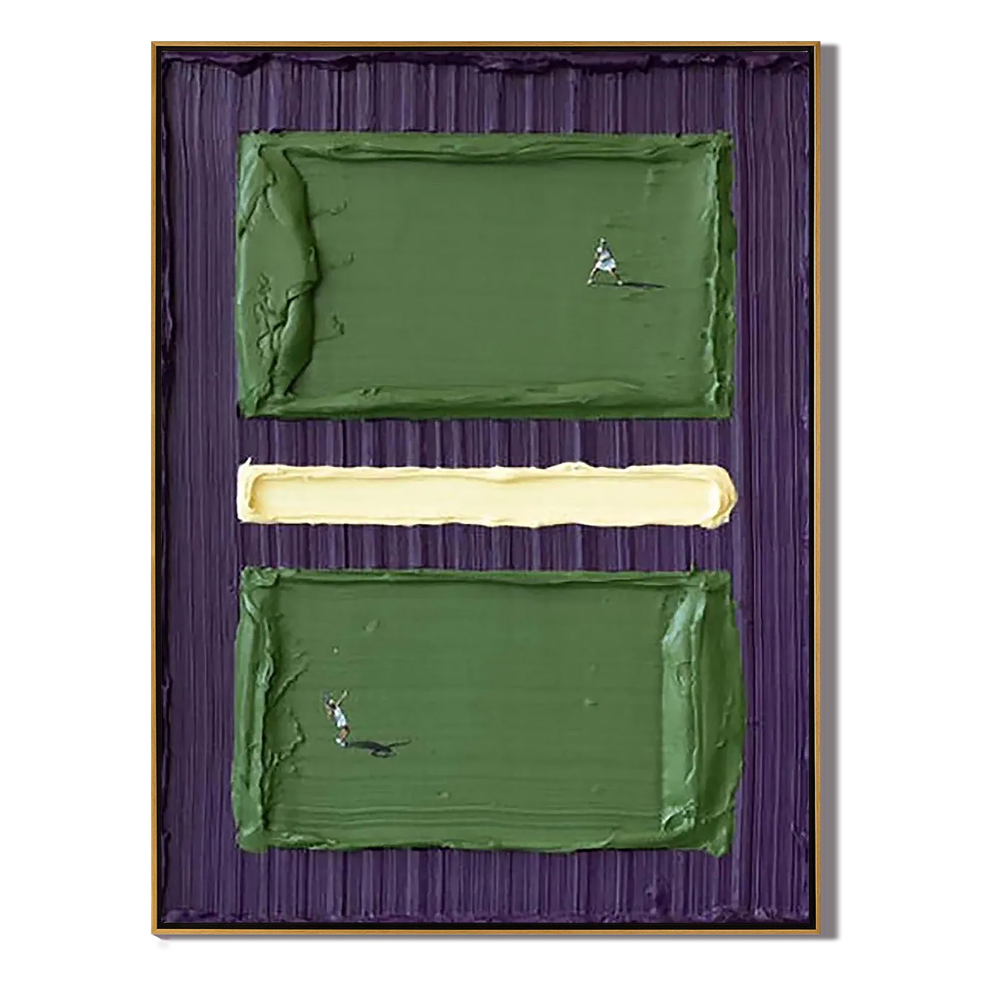 COURT MATCH: Creative Micro-landscape Oil Painting, 3D Heavy Texture Tennis Art