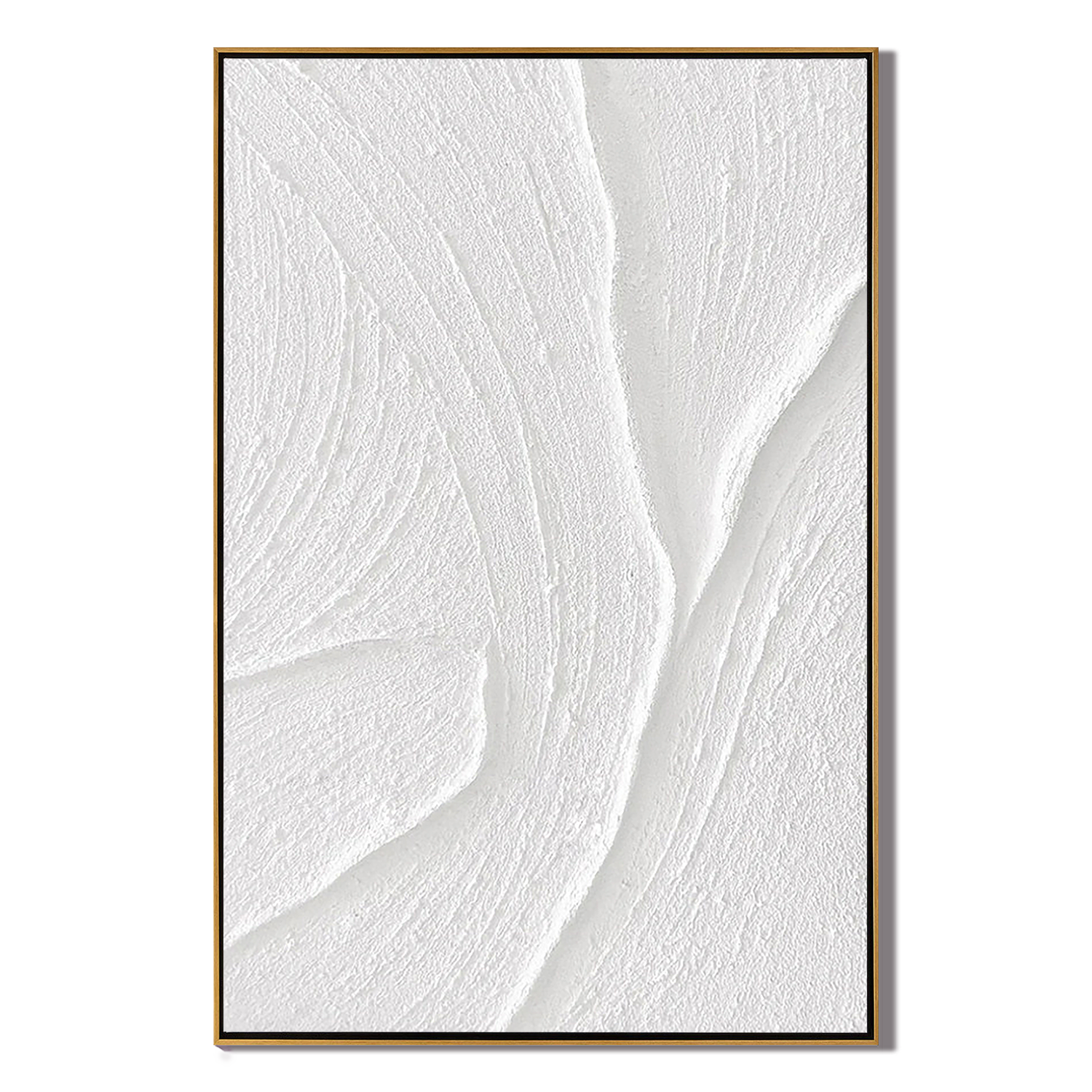 SILENT RIDGE: 3D Heavy Texture Plaster Wall Art, Modern Minimalist White Relief Painting