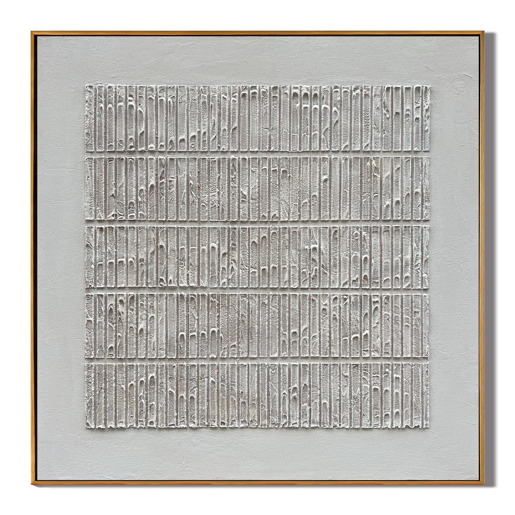 Chalk Silence – Minimalist Monochromatic Ribbed Art | Luxury Modern Wabi-Sabi Home Office Art