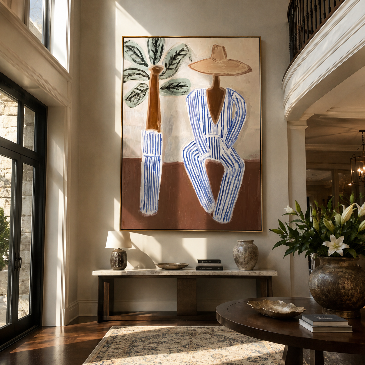 Blue Stripes by Palms styled with neutral modern furnishings