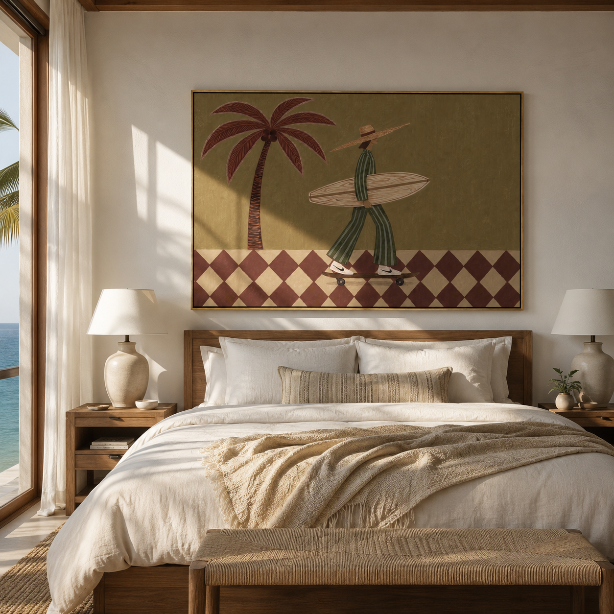 Checkerboard Wheels Chase Tide styled in a layered residential interior