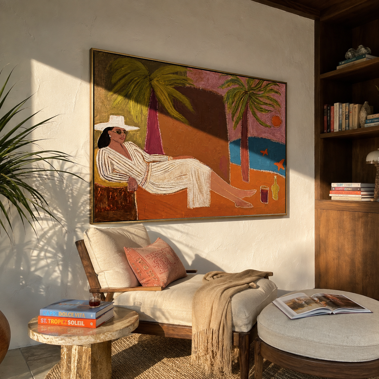 White Linen by Bay styled in a layered residential interior