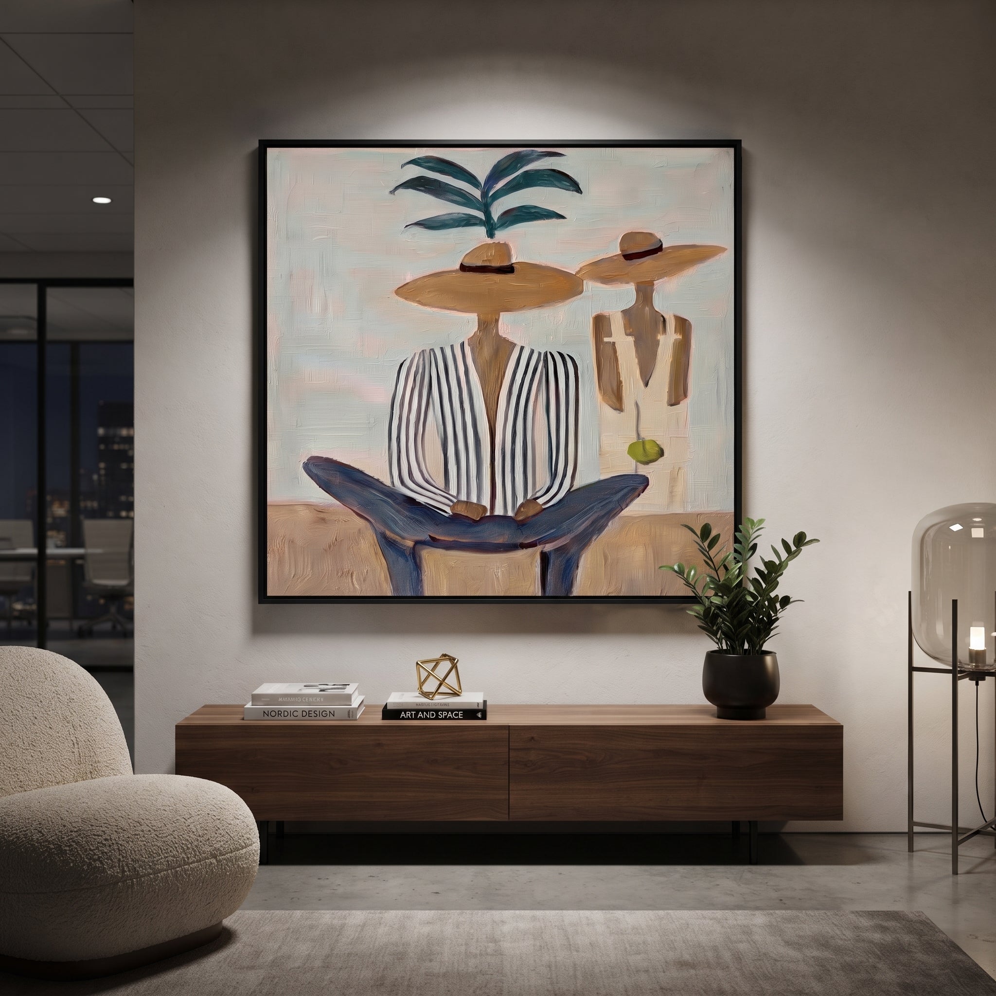 Palm Shade Holds Company styled in a layered residential interior