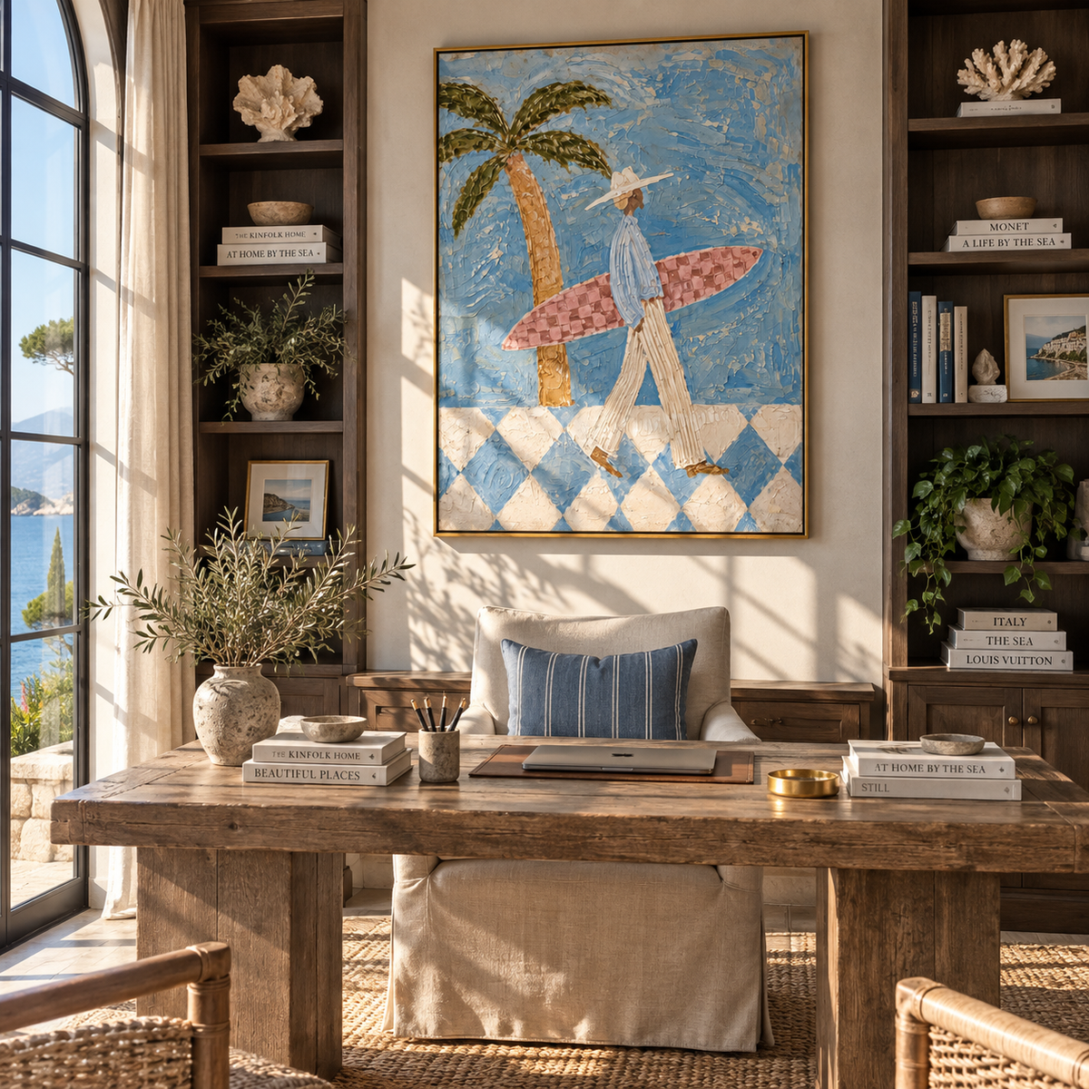 Palm Shade Surf Walk displayed with natural materials and modern decor