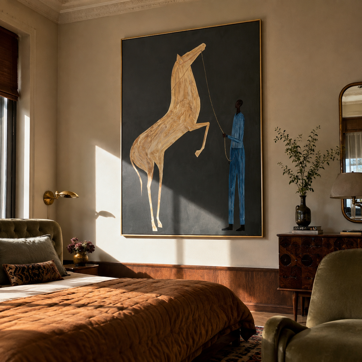 White Horse Rises presented as a colorful interior focal point